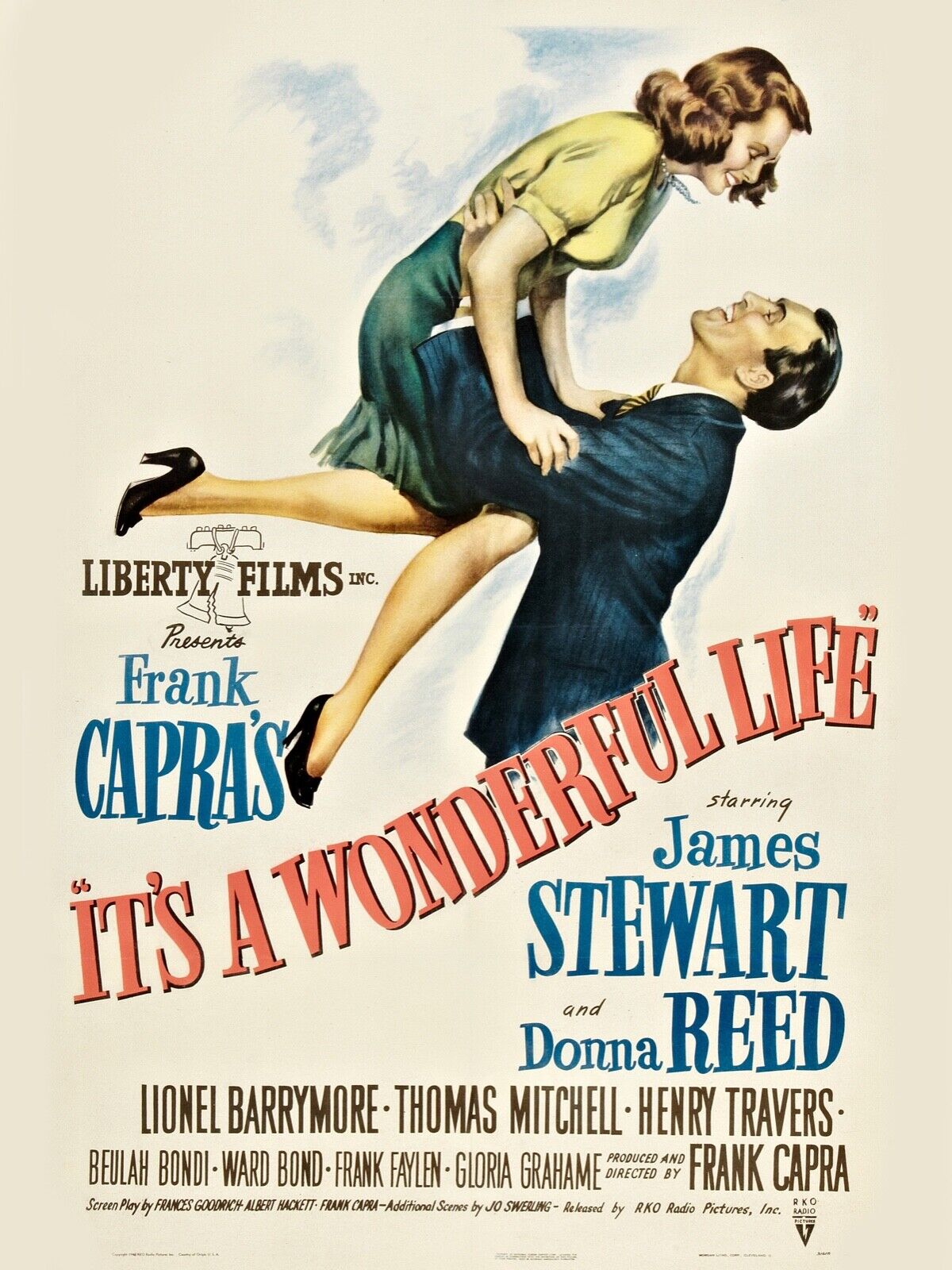 LA VIE EST BELLE, JAMES STEWART, 1946, REPRO AFFICHE CINÉMA VINTAGE, HQ