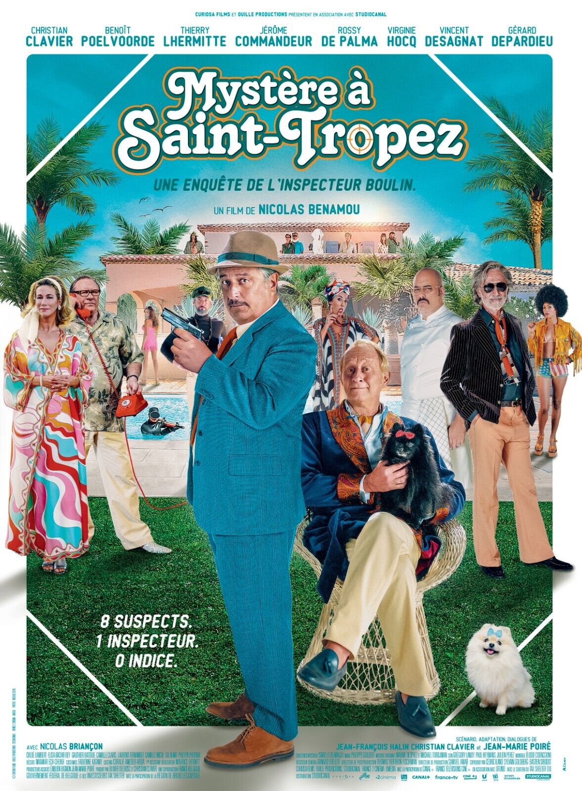 MYSTÈRE A SAINT TROPEZ, CHRISTIAN CLAVIER, 2021, Repro affiche de cinema HQ