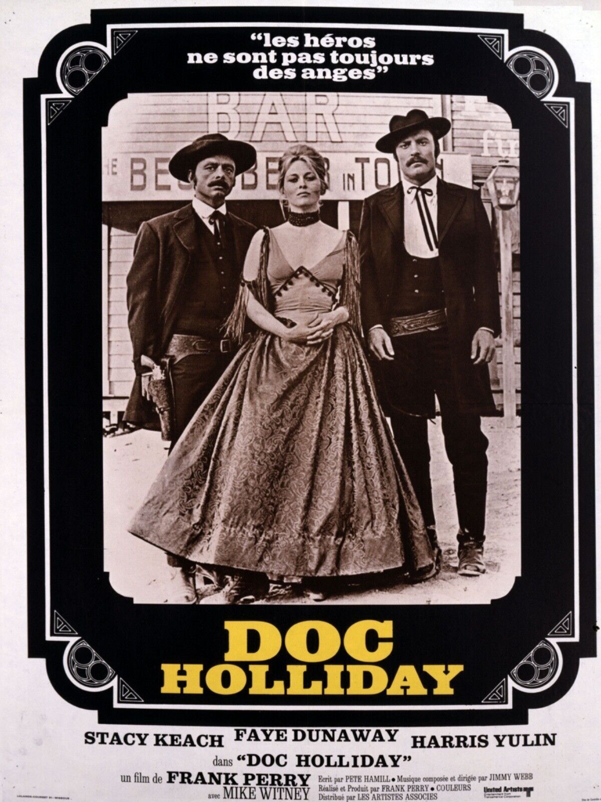 DOC HOLLIDAY, STACY KEACH, 1971, REPRODUCCIÓN DE CARTEL DE PELÍCULA, VINTAGE, ALTA CALIDAD