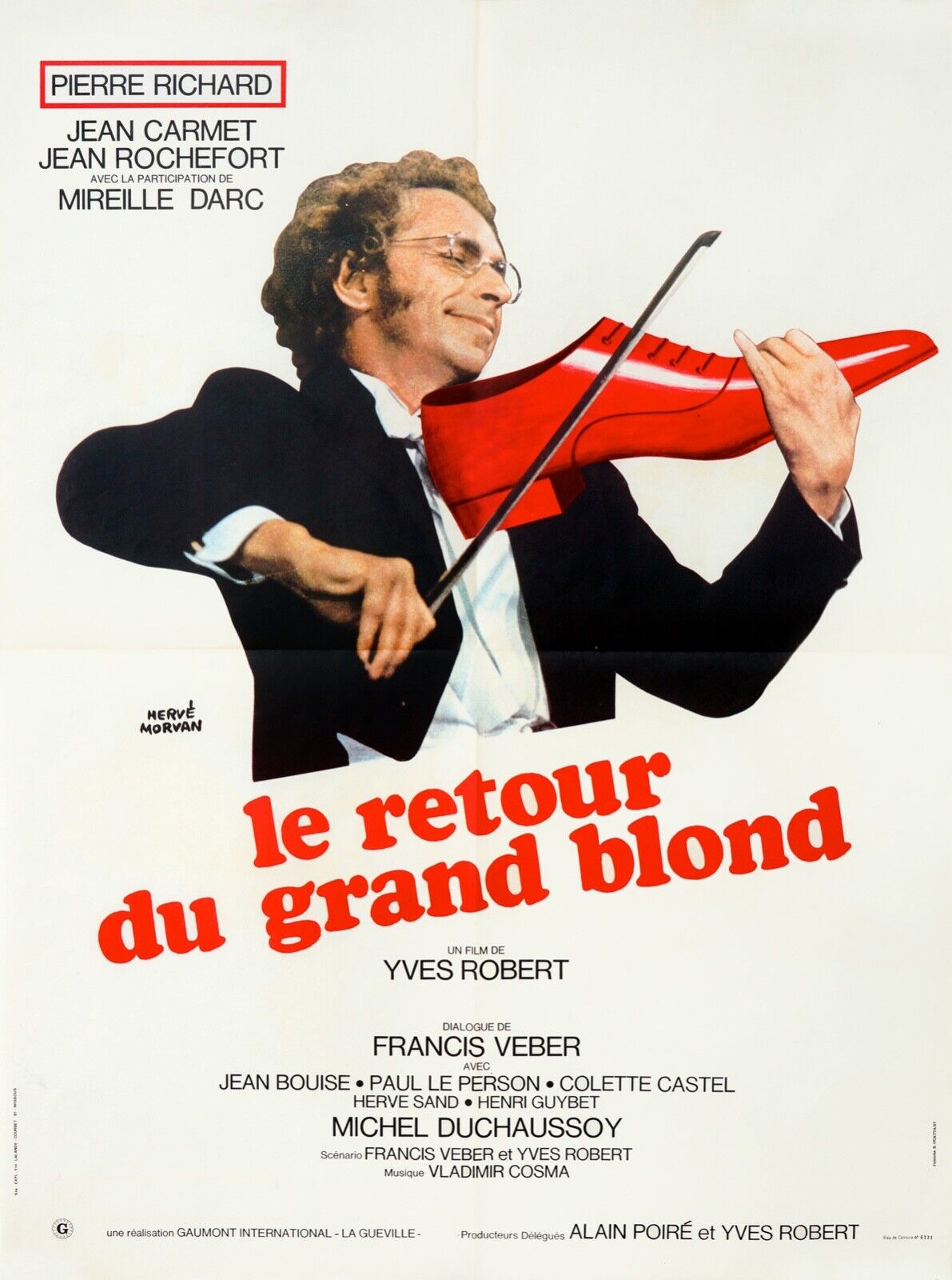 LE RETOUR DU GRAND BLOND, PIERRE RICHARD, 1974, Repro affiche cinéma VINTAGE, HQ
