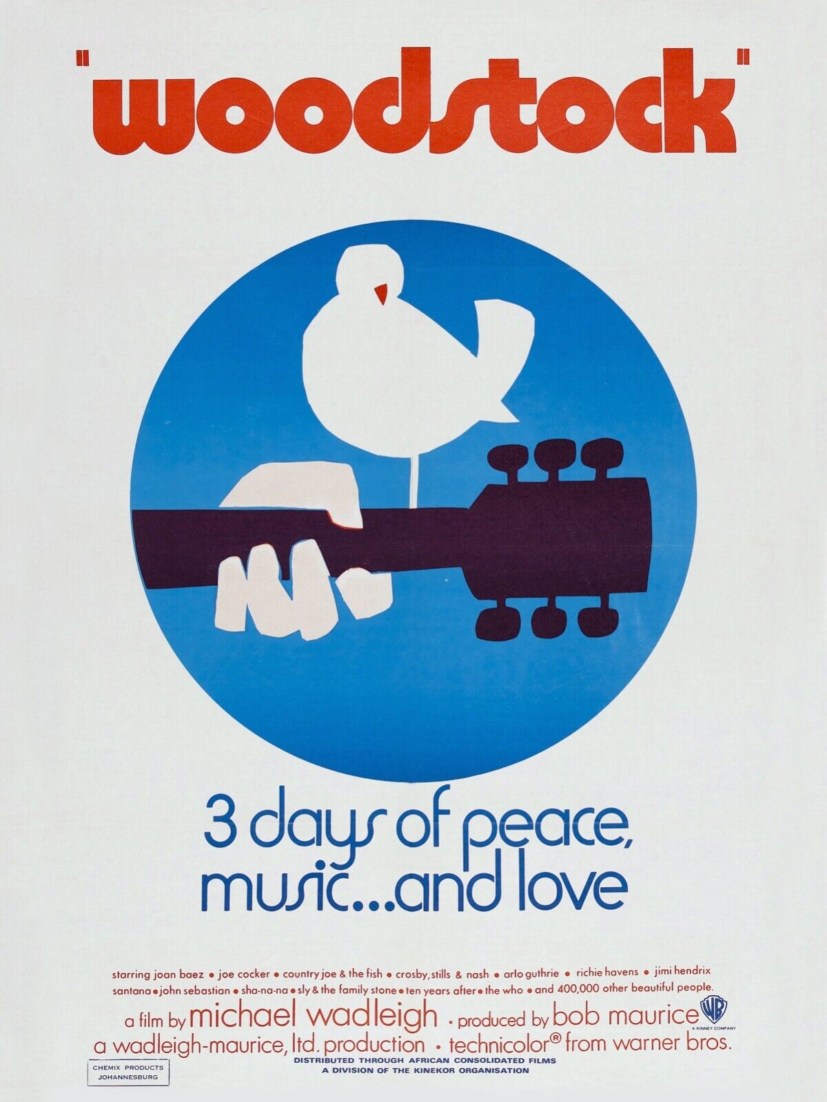 WOODSTOCK, Michael Wadleigh, 1970, Póster de reproducción, HQ