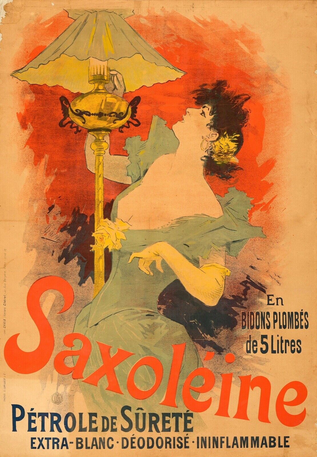 SAXOLÉINE, PÉTROLE, REPRO AFFICHE PUBLICITAIRE VINTAGE, HQ