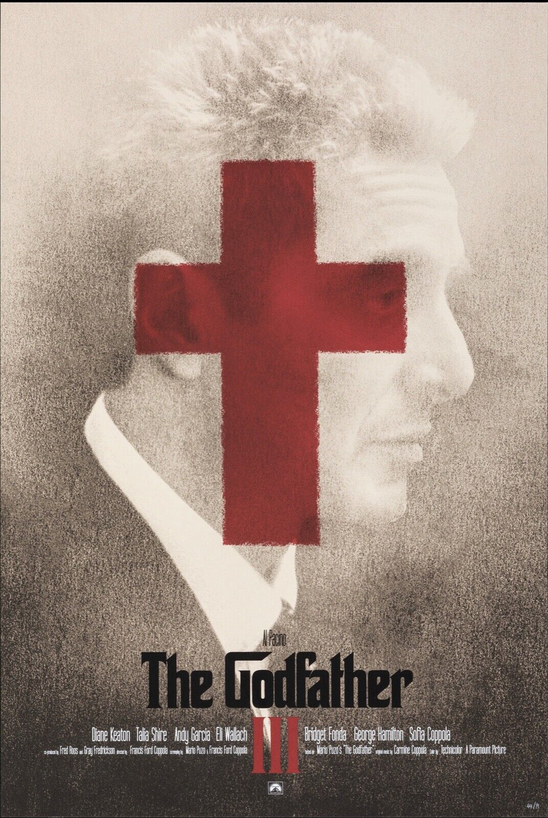 THE GODFATHER PART III, THE GODFATHER 3, AL PACINO, REPRO THEATRICAL POSTER, HQ