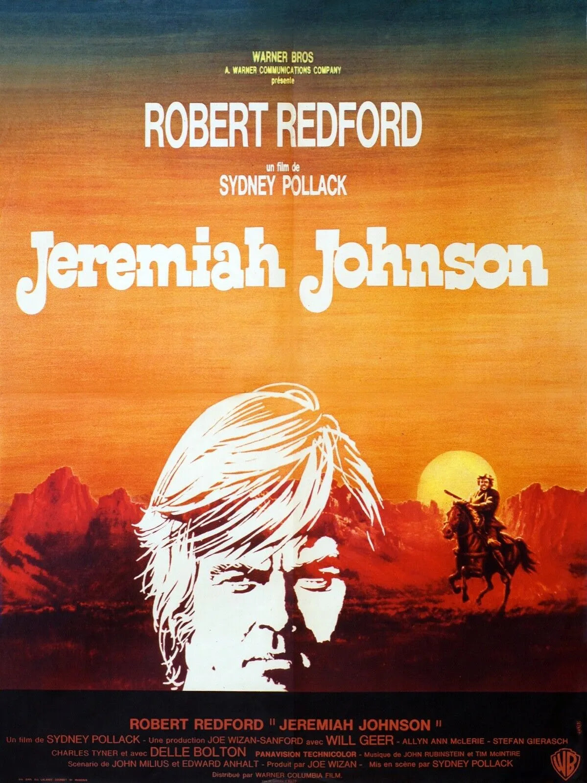 JEREMIAH JOHNSON, ROBERT REDFORD - REPRO AFFICHE CINEMA VINTAGE HQ