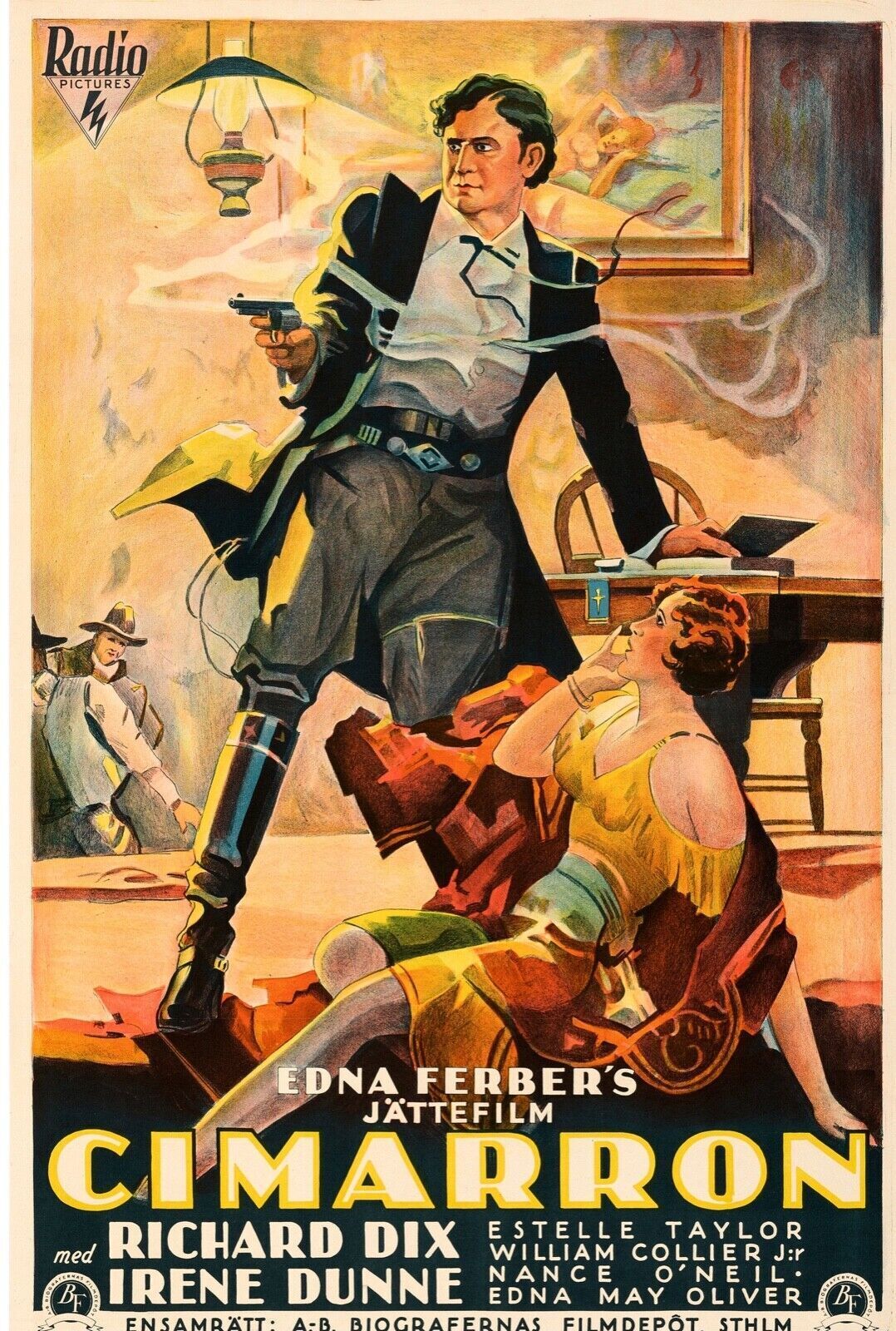 CIMARRON, LONA FERBER, REPRODUCCIÓN DE CARTEL DE CINE VINTAGE