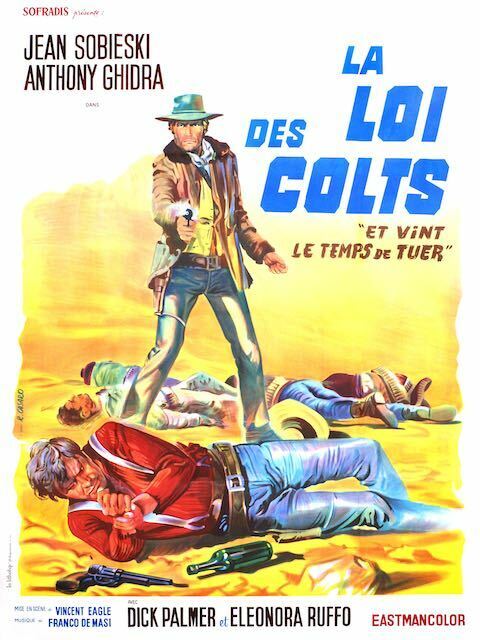 LA LEY DE LOS POTROS, JEAN SOBIESKI, 1964, reproducción de póster de cine, VINTAGE HQ