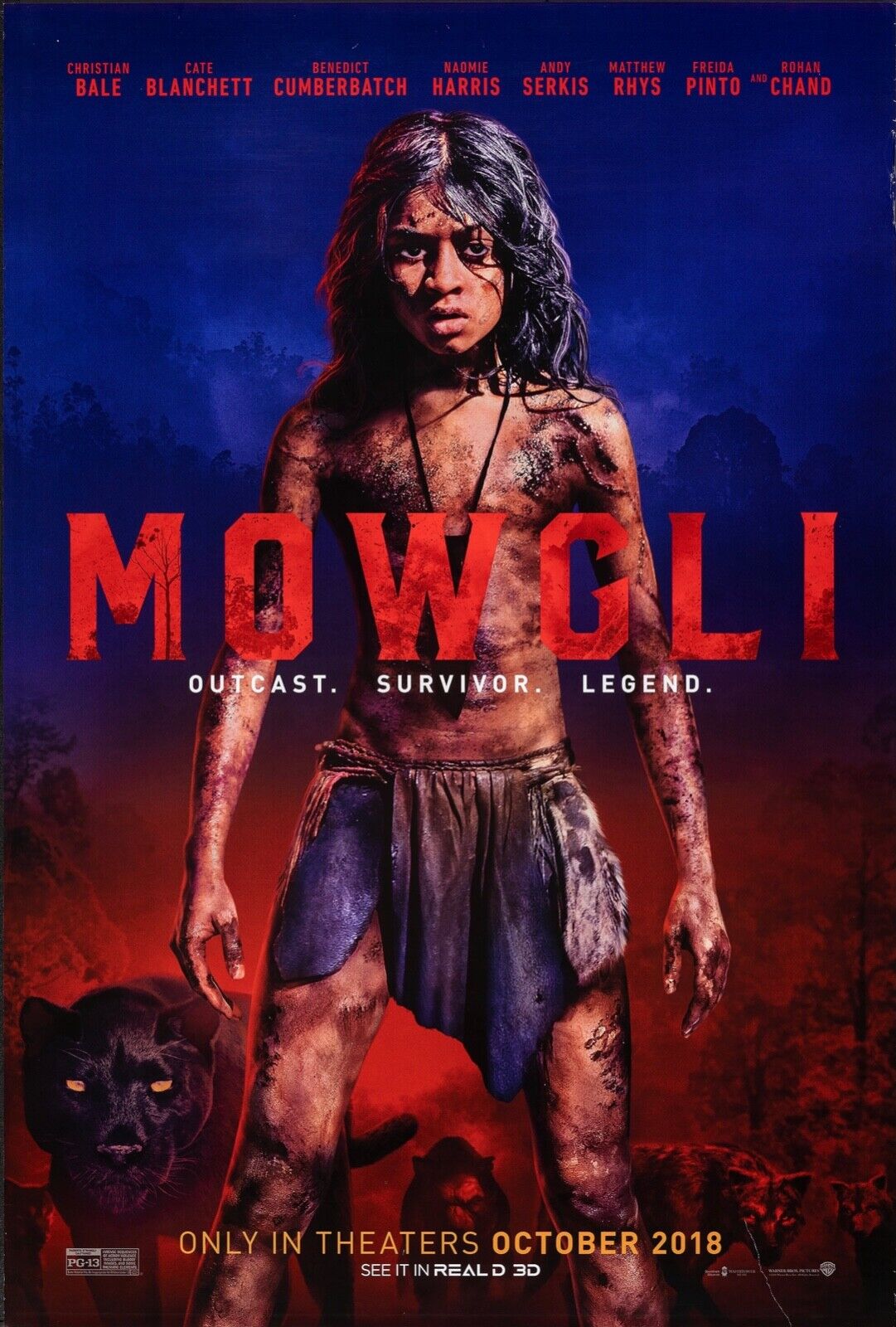 MOWGLI, KATE BLANCHETT, 2018, Repro cinema poster, VINTAGE HQ