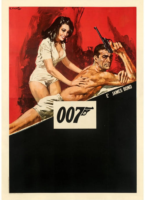 007 JAMES BOND, SEAN CONNERY, 1962, REPRO MOVIE POSTER, VINTAGE, HQ