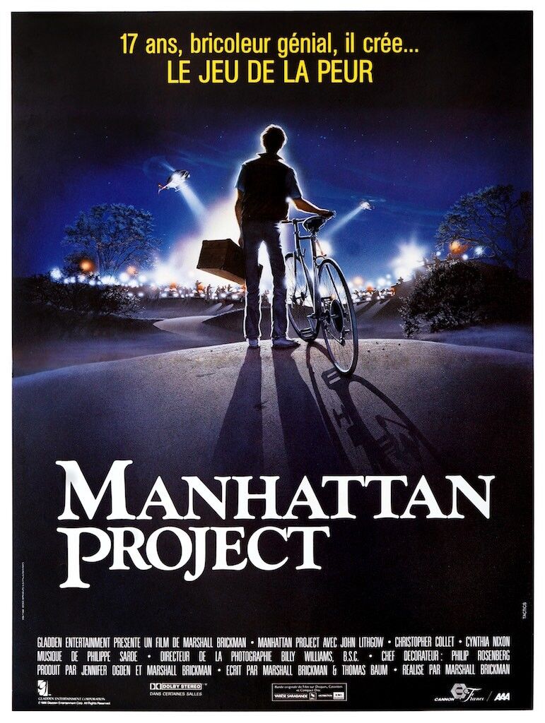 MANHATTAN PROJECT, JOHN LITHGOW, 1986, Repro cinema poster, VINTAGE, HQ