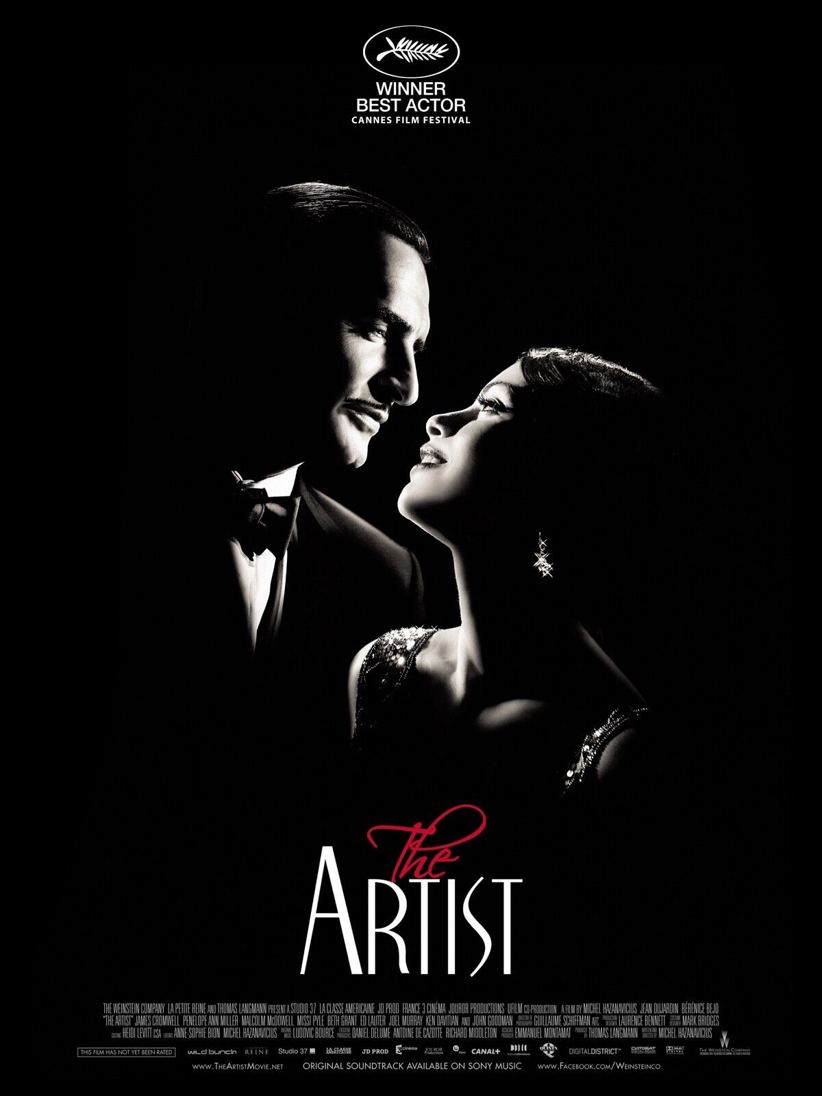 THE ARTIST, JEAN DUJARDIN, 2011, REPRO AFFICHE DE CINÉMA, HQ