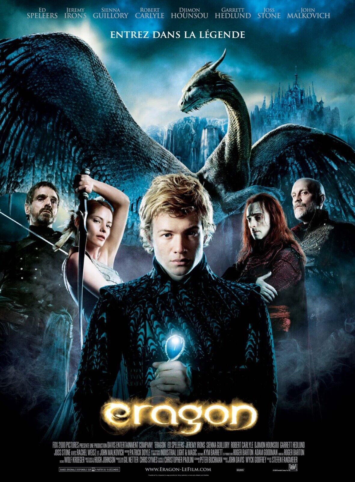 ERAGON, ED SPELEERS, 2006, REPRODUCCIÓN DE CARTEL DE PELÍCULA, VINTAGE, ALTA CALIDAD