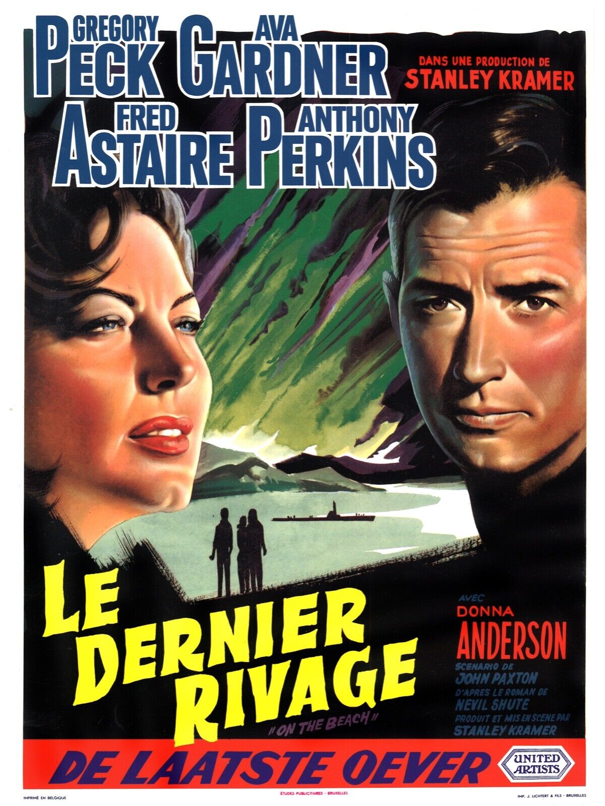 LA DERNIER RIVAGE,GREGORY PECK, AVA GARDNER, 1959,  AFFICHE VINTAGE MOVIE POSTER HQ