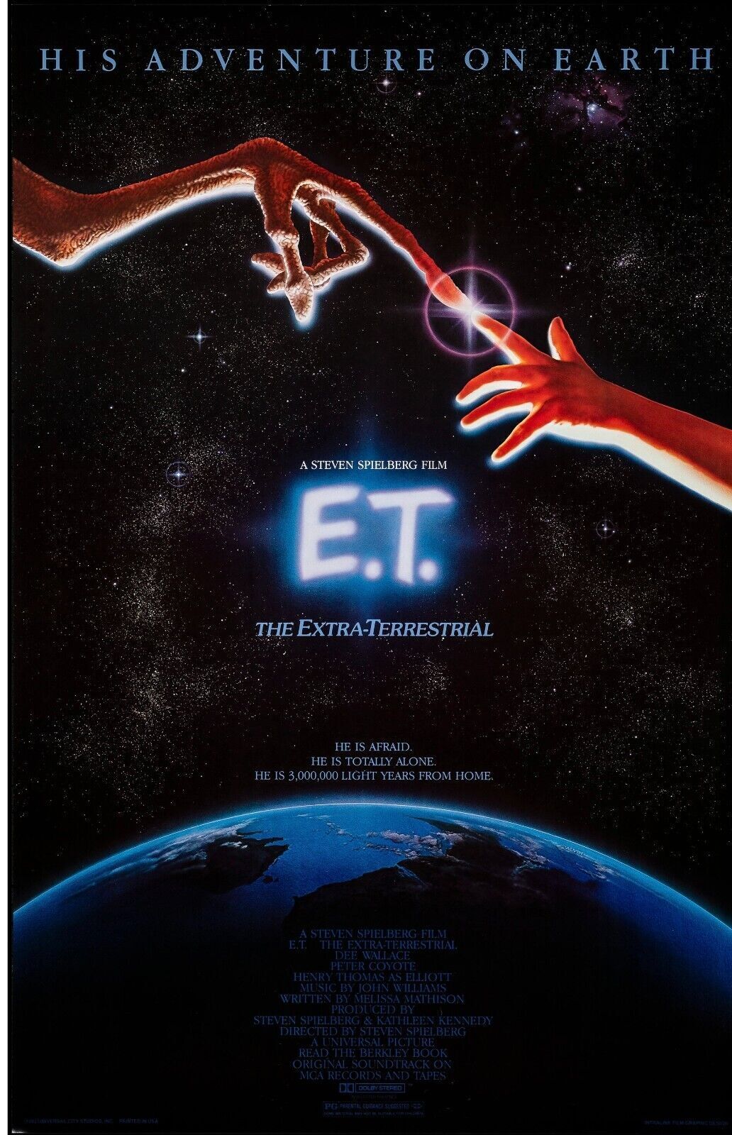 E.T. L’EXTRA-TERRESTRE, HENRY THOMAS, 1982, REPRO MOVIE POSTER, VINTAGE, HQ