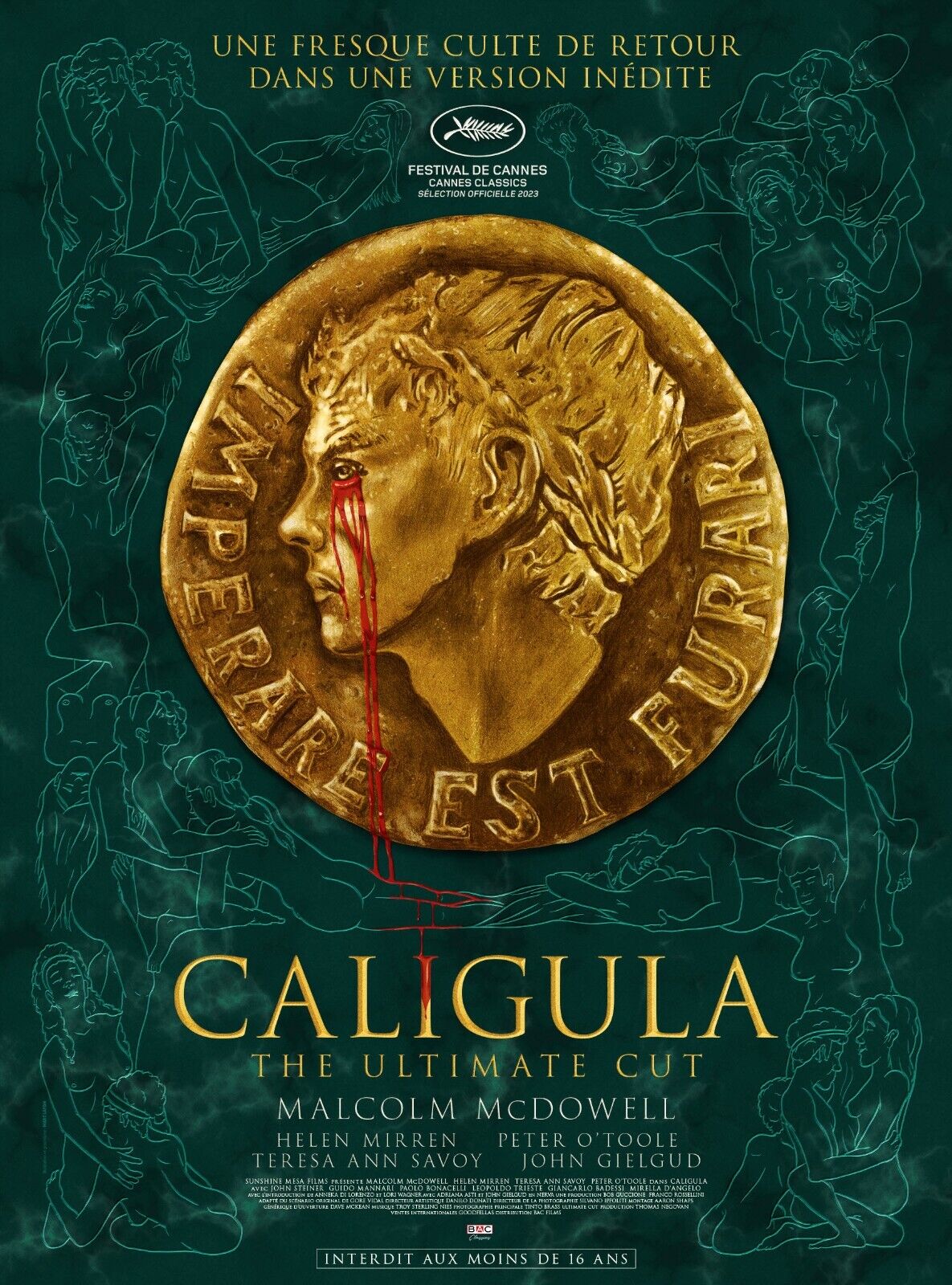 CALIGULA: THE ULTIMATE CUT (1979), MALCOLM McDOWELL, (REMASTERED 2023), REPRO MOVIE POSTER, VINTAGE, HQ
