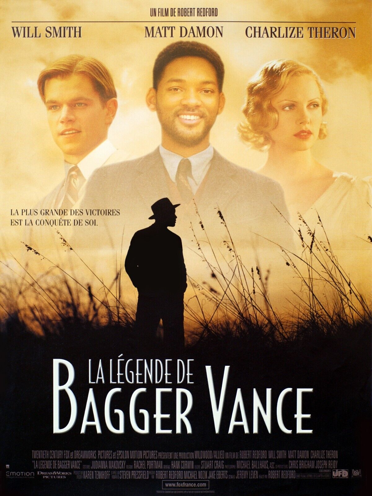 LA LEGENDE DE BAGGER VANCE, MATT DAMON, 2000, AFFICHE CINEMA VINTAGE, HQ