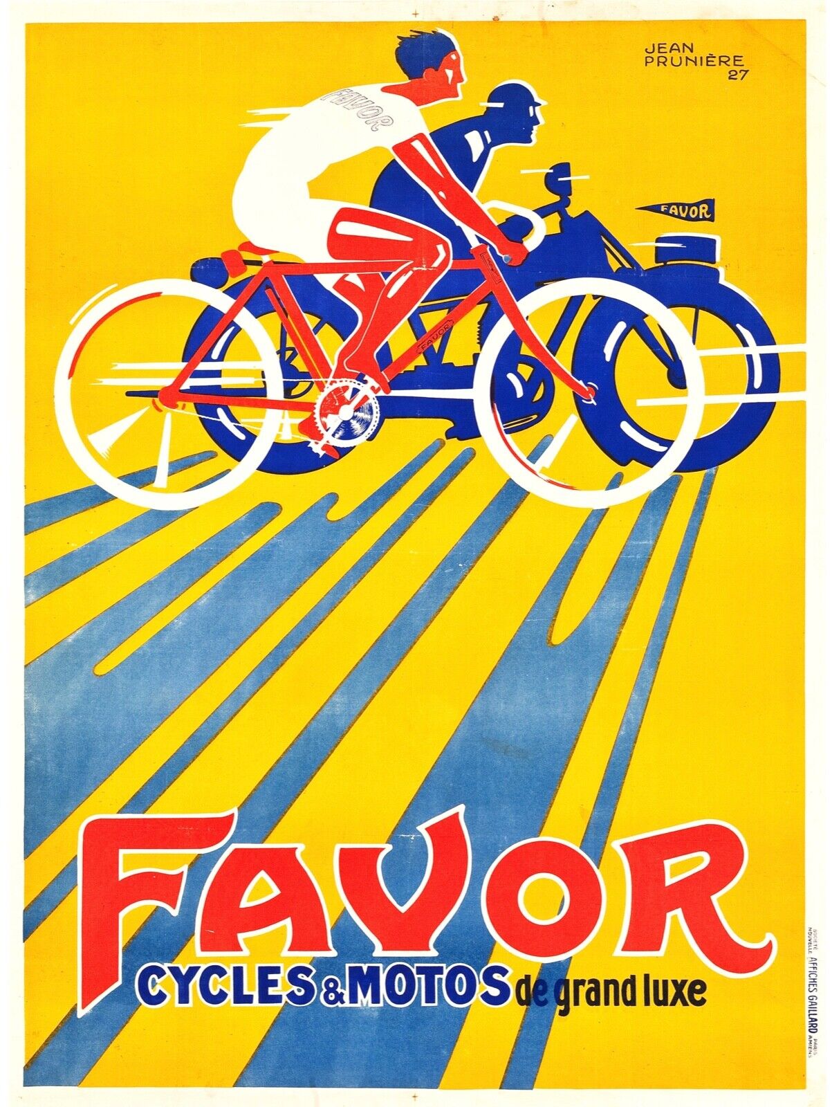 FAVOR – VÉLO, REPRO AFFICHE PUBLICITAIRE VINTAGE HQ