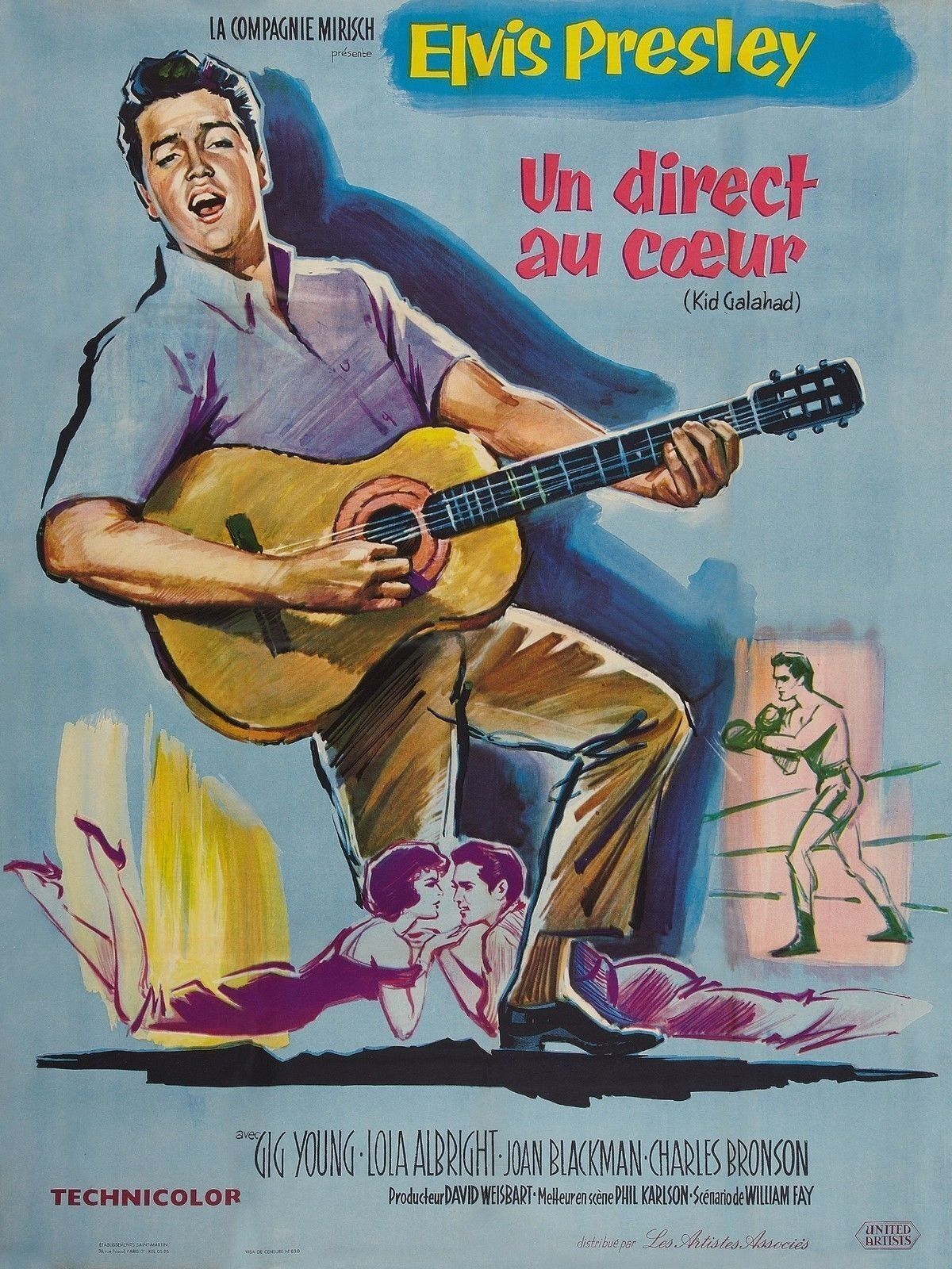 DIRECTO AL CORAZÓN, ELVIS PRESLEY, 1962, Reproducción de póster de cine vintage, HQ.
