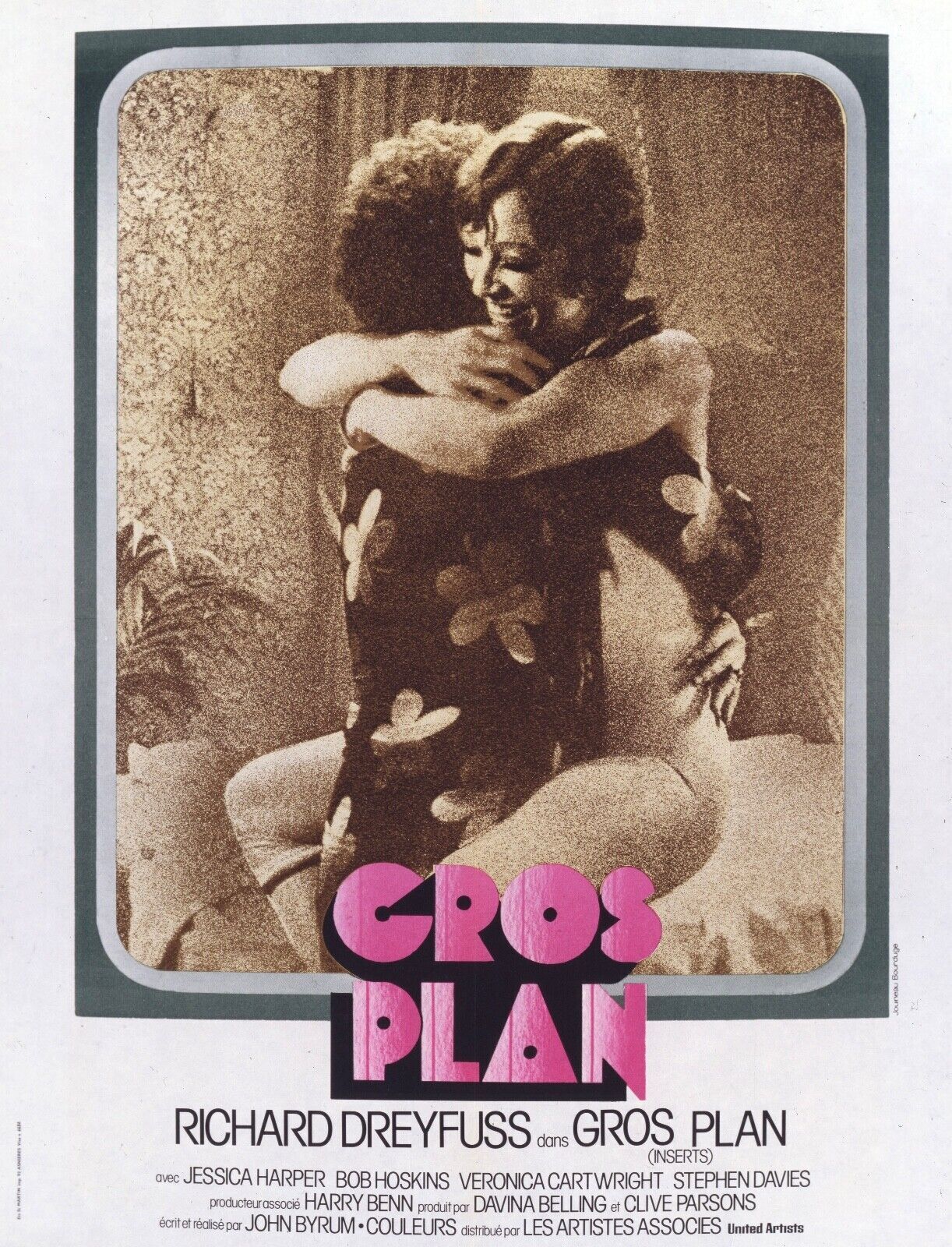 GROS PLAN, RICHARD DREYFUSS, AFFICHE CINEMA VINTAGE, HQ