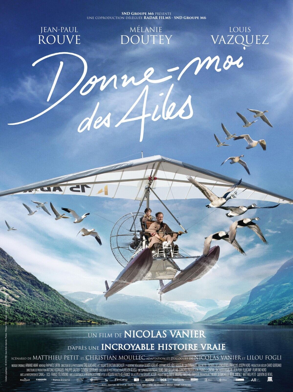 DONNE-MOI DES AILES, JEAN-PAUL ROUVE, 2019, REPRO MOVIE POSTER, VINTAGE, HQ