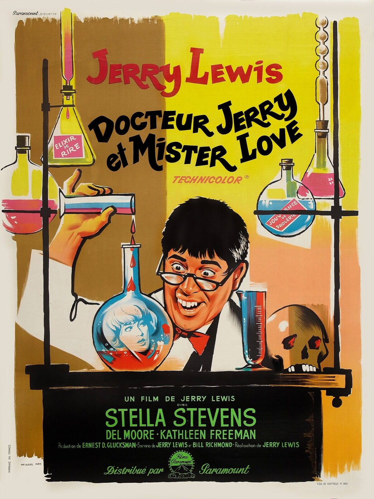 DOCTEUR JERRY ET MISTER LOVE, JERRY LEWIS, 1963, REPRO MOVIE POSTER, VINTAGE, HQ