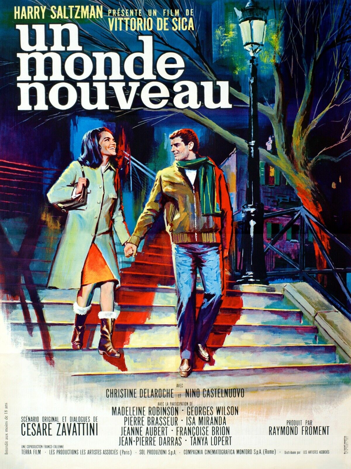 UN NOUVEAU MONDE, VITTORIO DE SICA, HARRY SALTZMAN, REPRO AFFICHE DE CINEMA VINTAGE, HQ