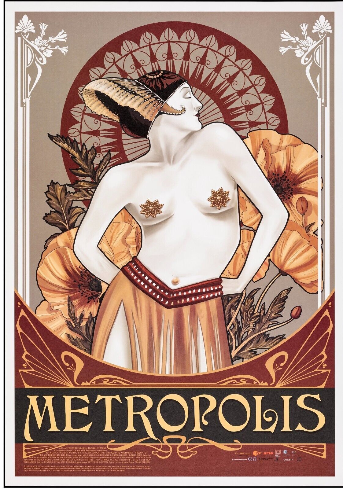 METROPOLIS, GUSTAV FRÖHLICH, FRITZ LANG, 1927, Repro Vintage Cinema Poster, HQ