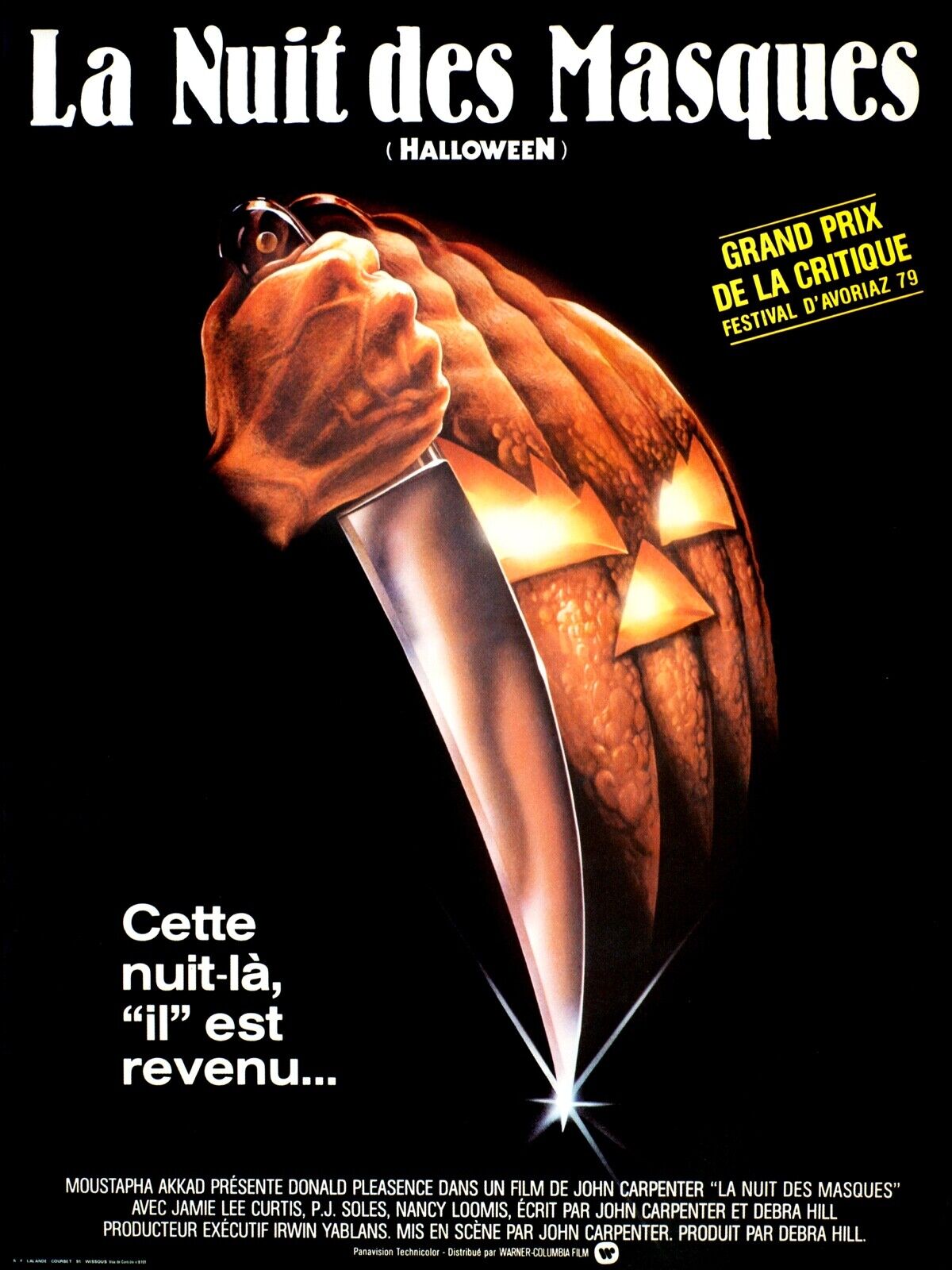 LA NUIT DES MASQUES, DONALD PLEASENCE, 1978, REPRO AFFICHE CINEMA VINTAGE, HQ