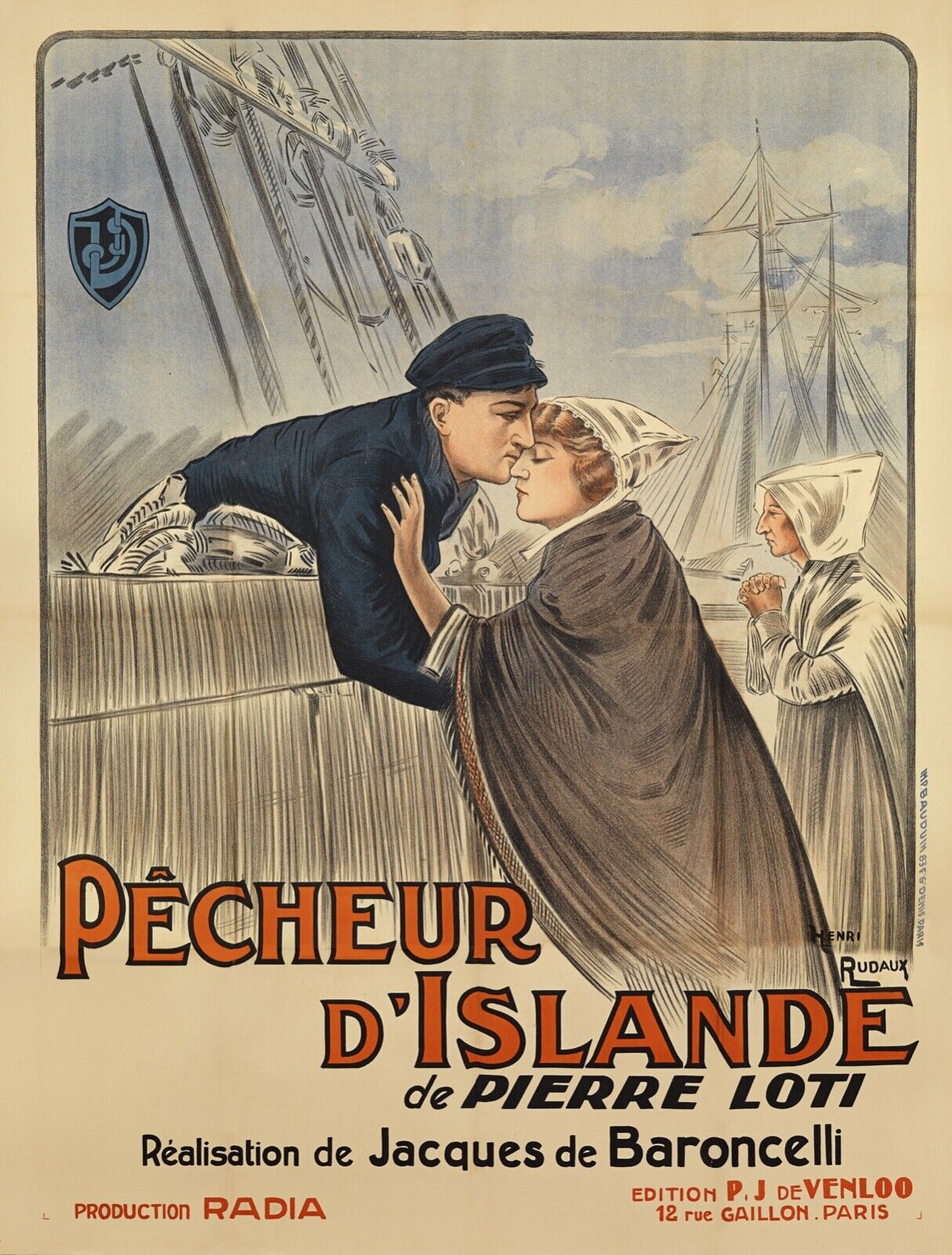 PÊCHEUR D'ISLANDE, PIERRE LOTI, 1959, Repro affiche cinéma, VINTAGE, HQ.