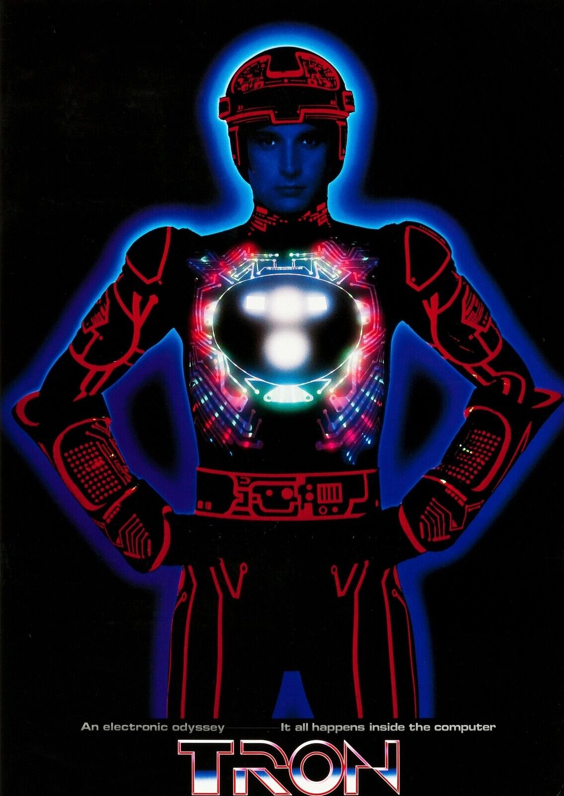 TRON, STEVEN LISBERGERN, JEFF BRIDGES, WALT DISNEY, 1982, REPRO CINEMA POSTER, HQ