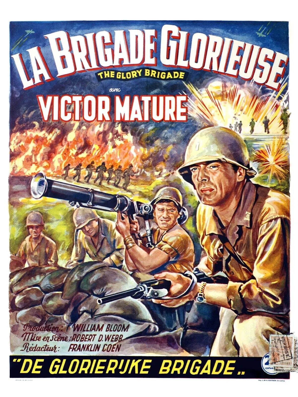 THE GLORIOUS BRIGADE, VICTOR MATURE MOVIE POSTER HQ