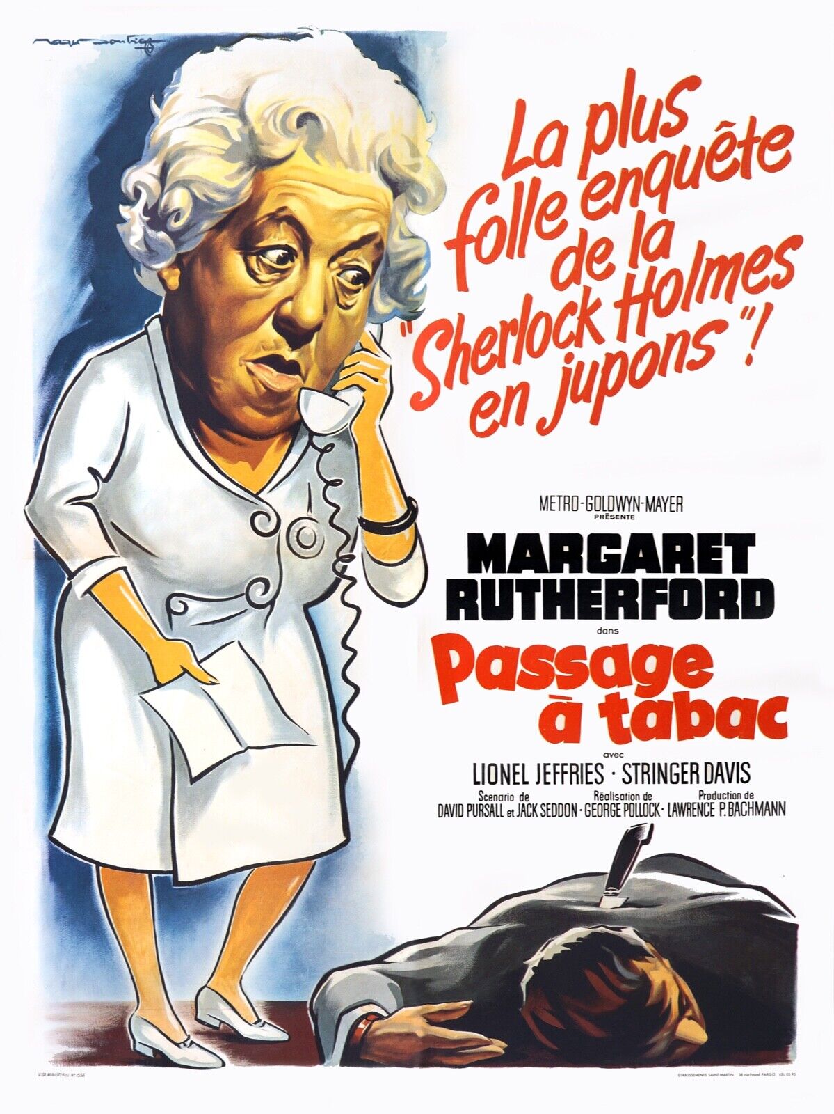 BEAT UP, MARGARET RUTHERFORD, 1964, Repro Cinema Poster, VINTAGE, HQ