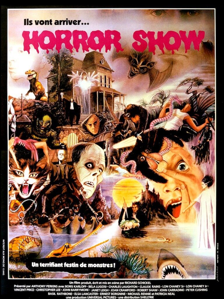 HORROR SHOW, ANTHONY PERKINS, 1989, REPRO MOVIE POSTER, VINTAGE, HQ.