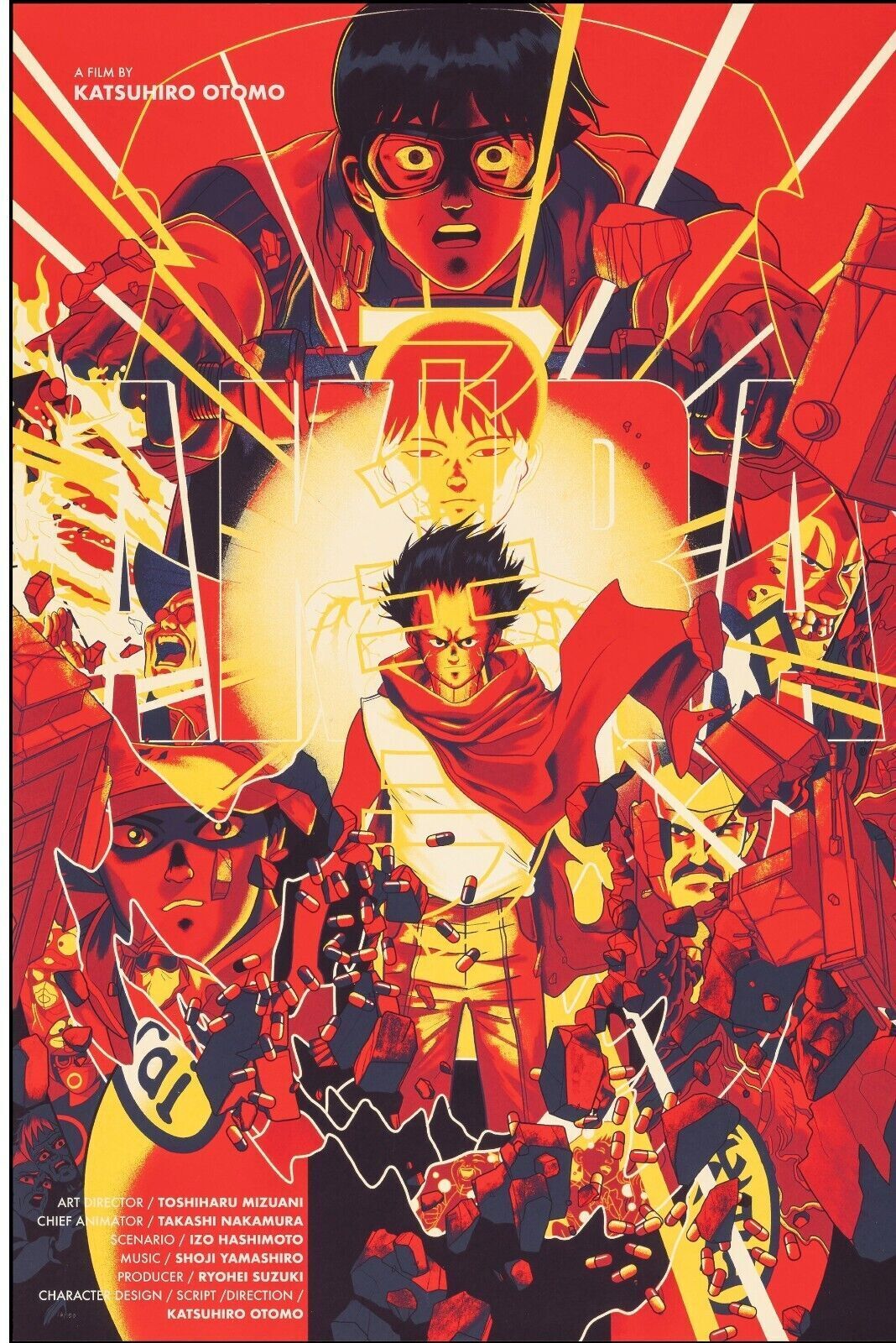 AKIRA, MATT TAYLOR, 1988, REPRO MOVIE POSTER, VINTAGE, HQ
