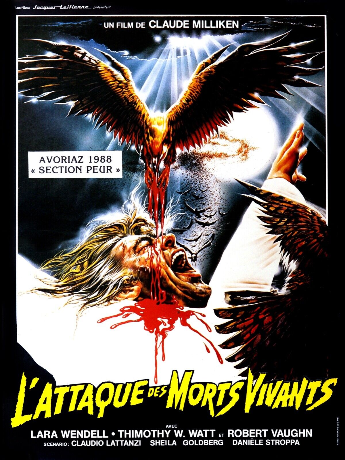 L’ATTAQUE DES MORTS-VIVANTS, CLAUDE MILLIKEN, 1981, REPRO AFFICHE CINÉMA VINTAGE, HQ
