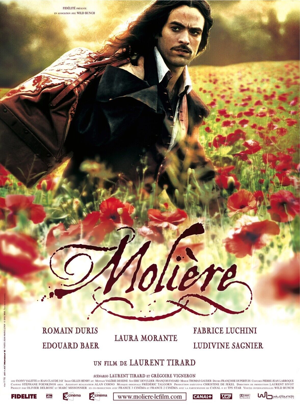 MOLIERE, ROMAIN DURIS, 2007, Reproducción de póster de cine, VINTAGE, HQ