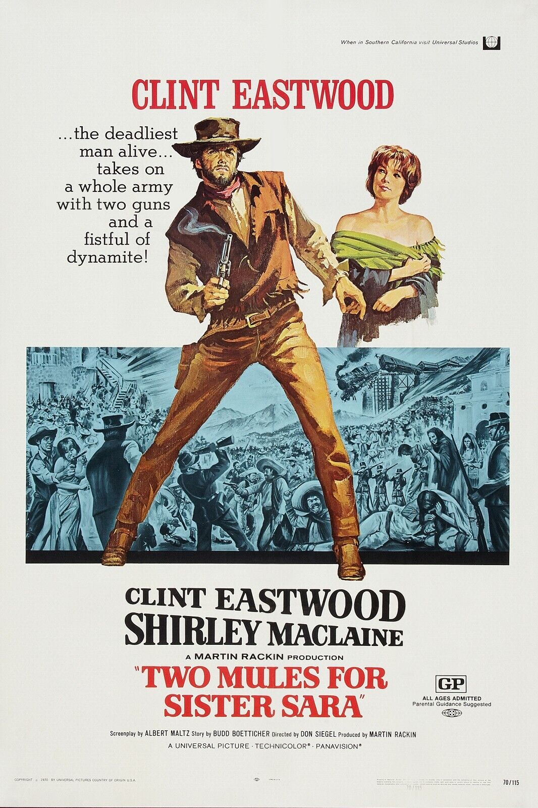 SIERRA TORRID, CLINT EASTWOOD, 1970, REPRO CINEMA HQ POSTER
