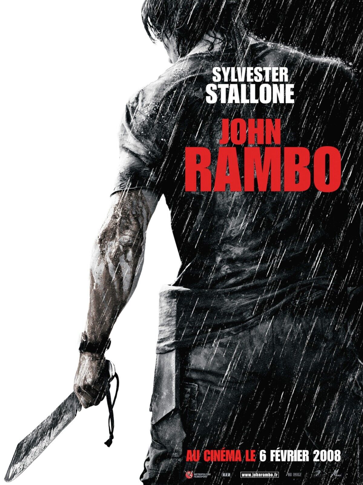 JOHN RAMBO, SYLVESTER STALLONE, 2008, REPRO MOVIE POSTER, VINTAGE, HQ