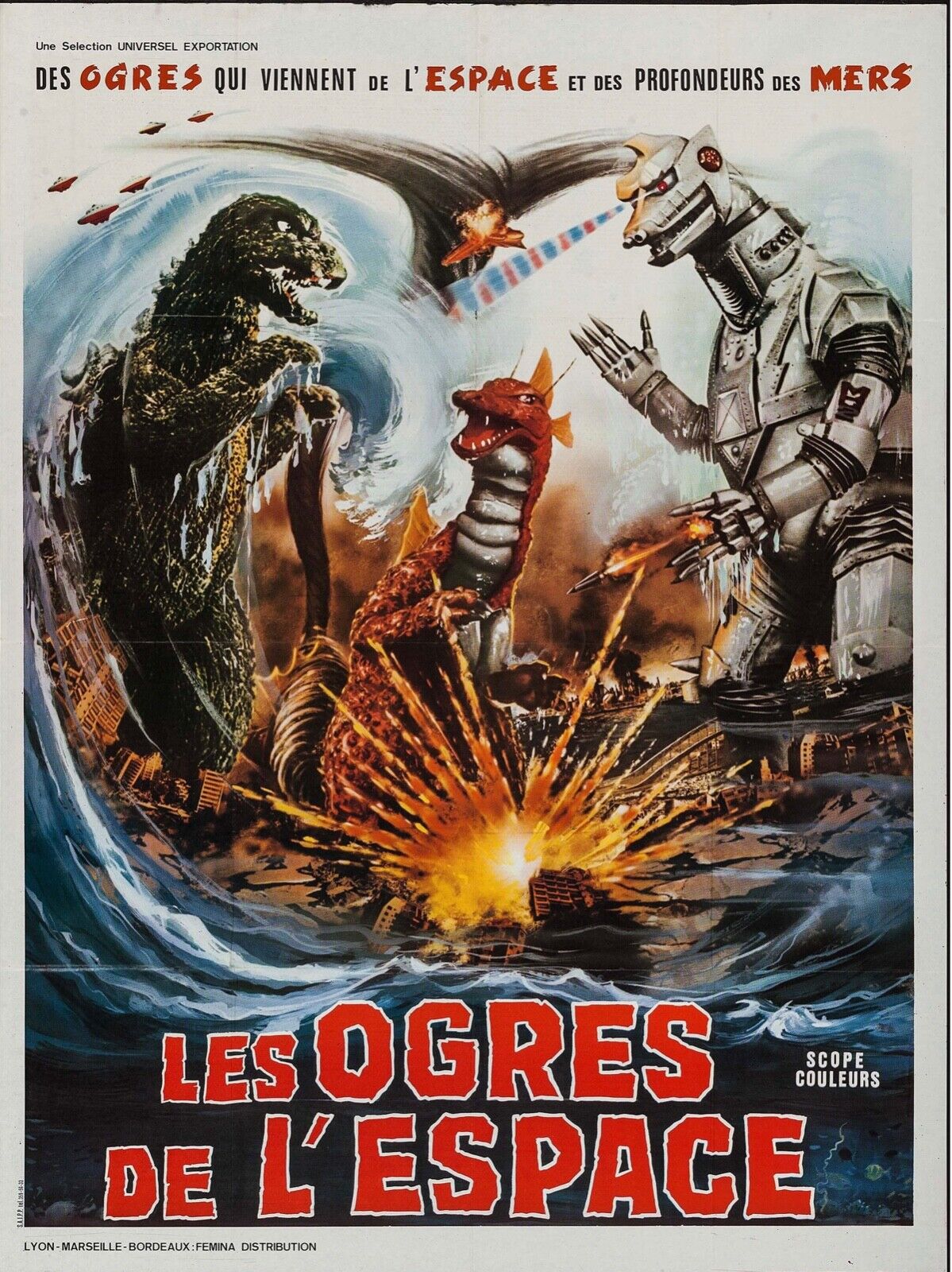 LES OGRES DE L’ESPACE, ROBERT HORTON, 1969, REPRO AFFICHE CINÉMA VINTAGE, HQ