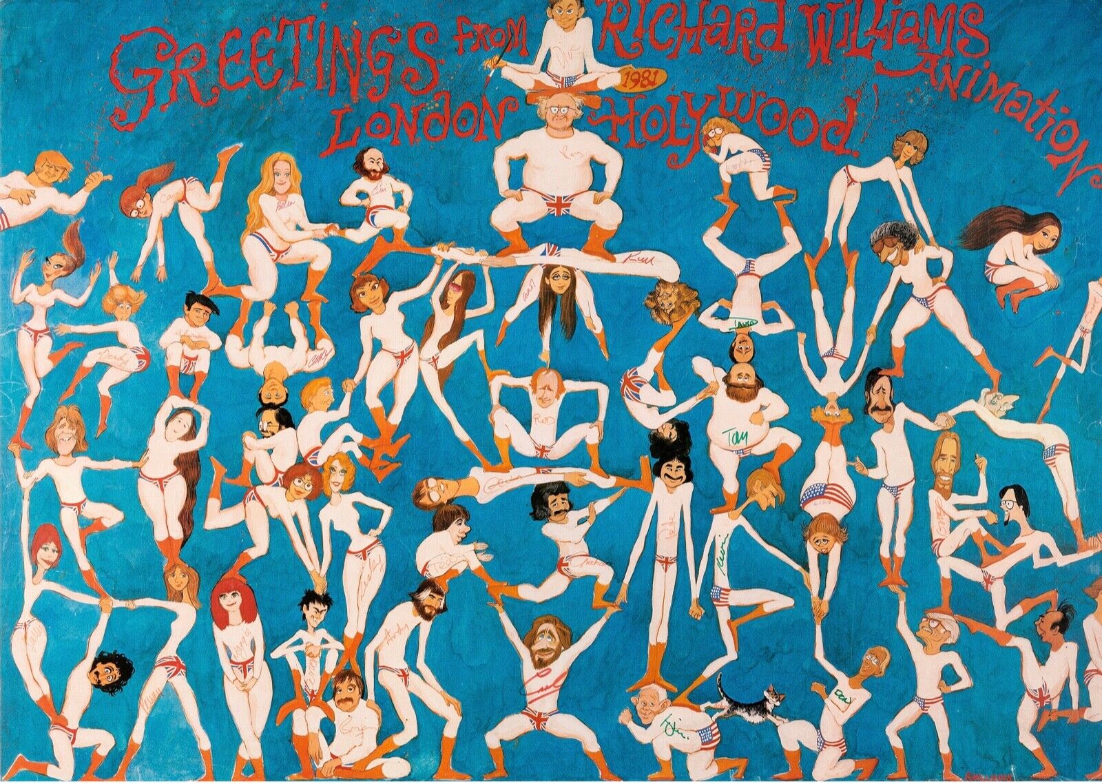 LONDON HOLLYWOOD, GREETINGS FROM RICHARD, 1998, REPRO VINTAGE CINEMA POSTER, HQ