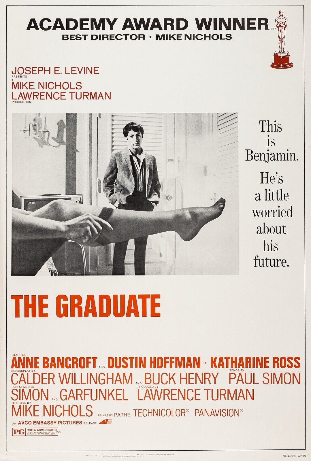 LE LAURÉAT, THE GRADUATE, DUSTIN HOFFMAN, 1967, Repro affiche de cinema, HQ