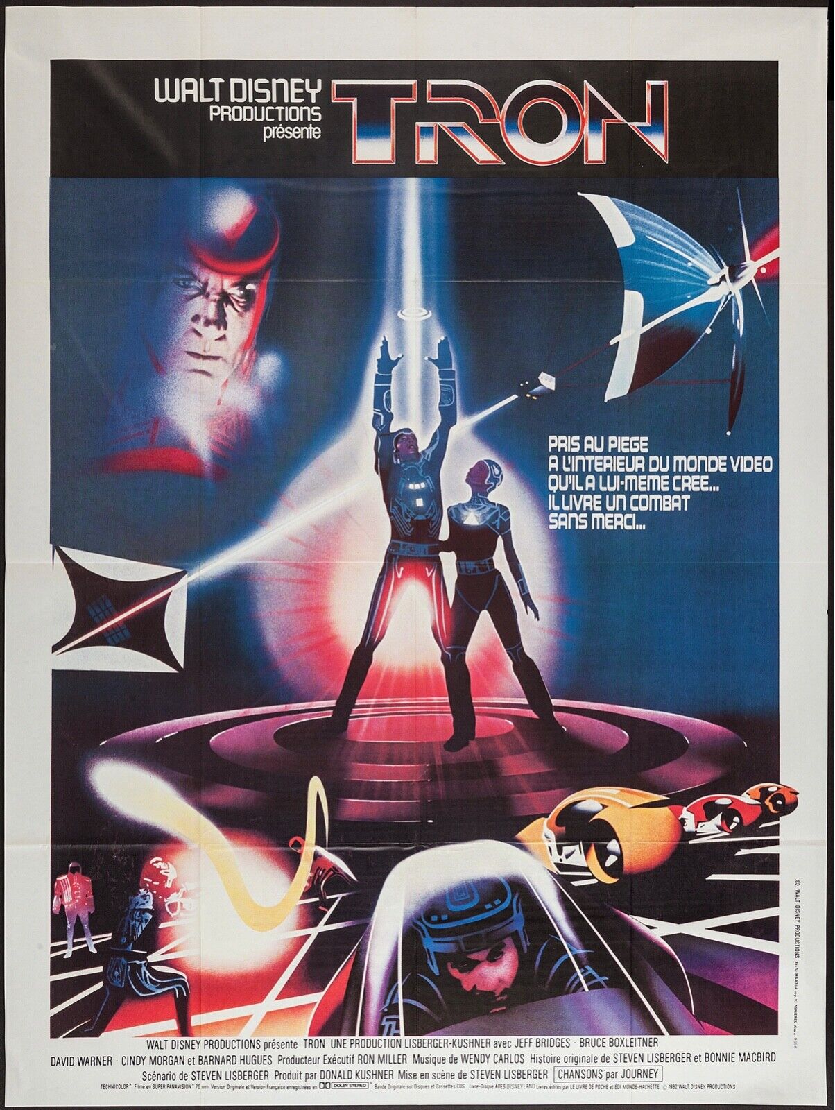 TRON, JEFF BRIDGES, WALT DISNEY, REPRO VINTAGE HQ CINEMA POSTER