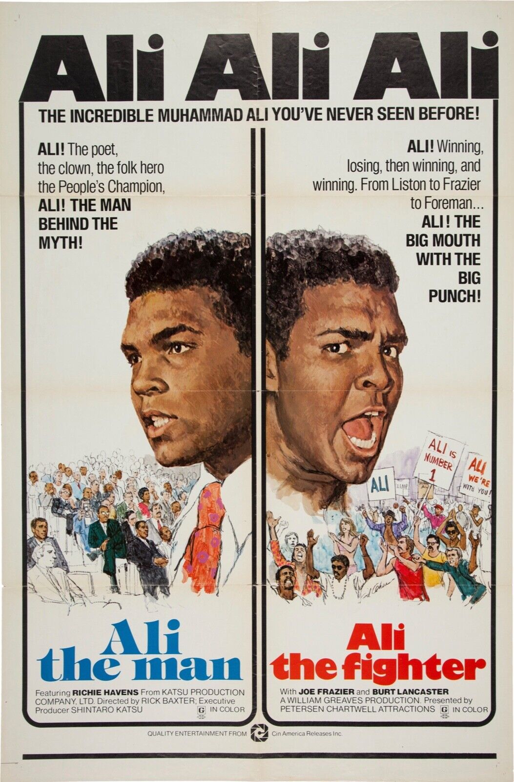ALI, BOXE REPRO MOVIE POSTER, VINTAGE, HQ