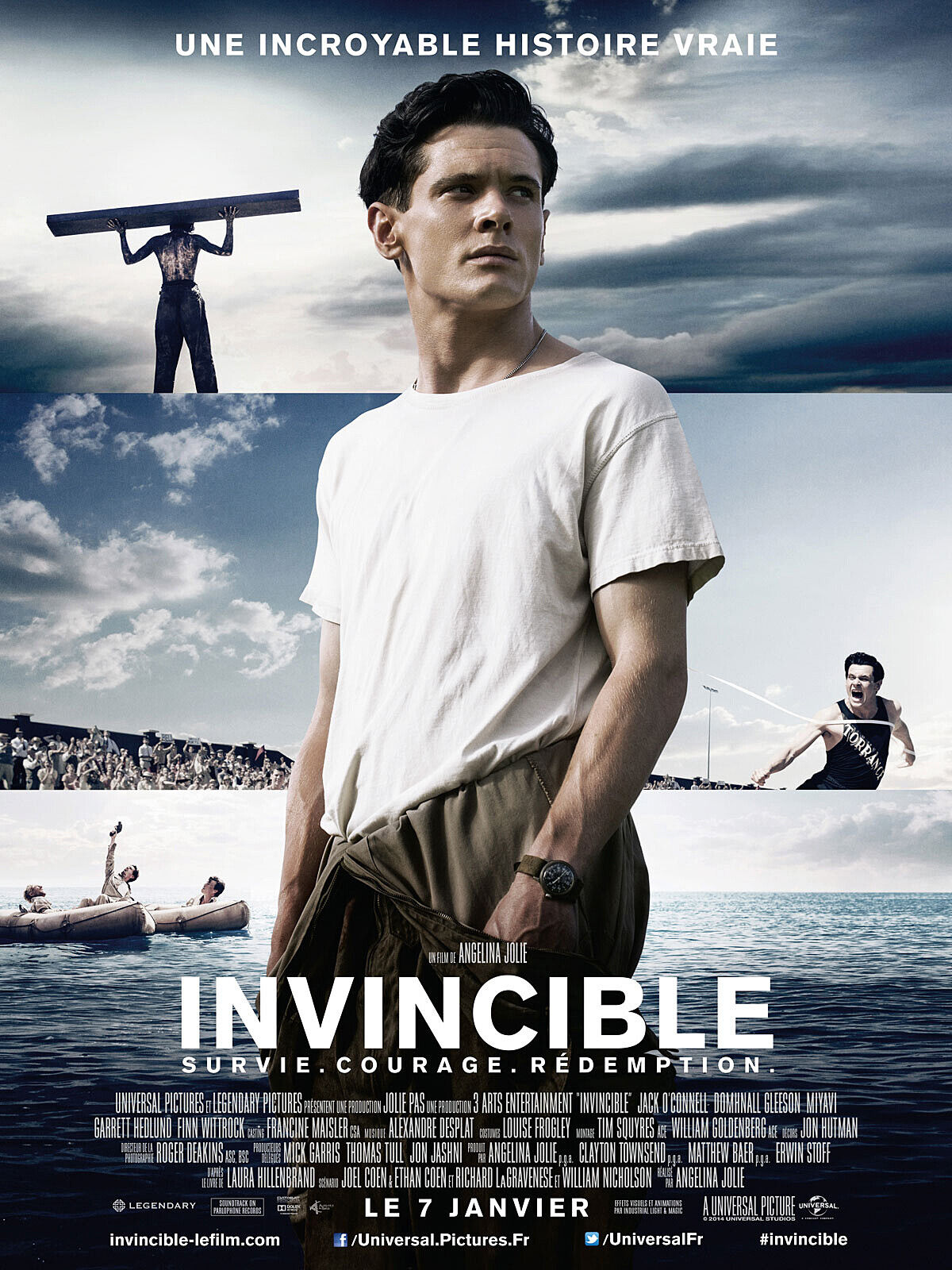 INVINCIBLE, ANGELINA JOLIE, J.O'CONNELL, 2014, REPRO AFFICHE CINEMA HQ