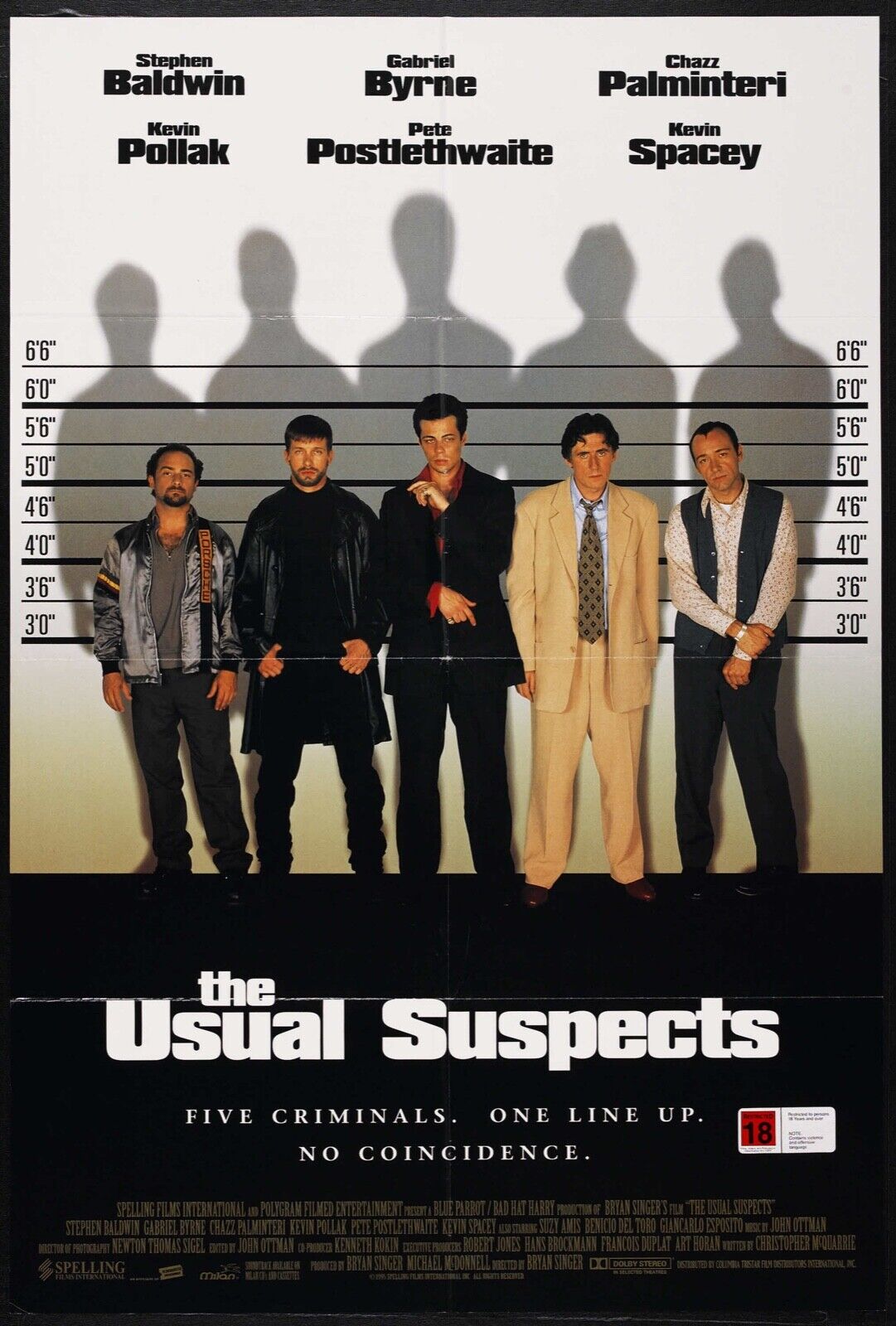 THE USUAL SUSPECTS, STEPHEN BALDWIN, GABRIEL BYRNE, 1995, repro affiche cinéma, HQ