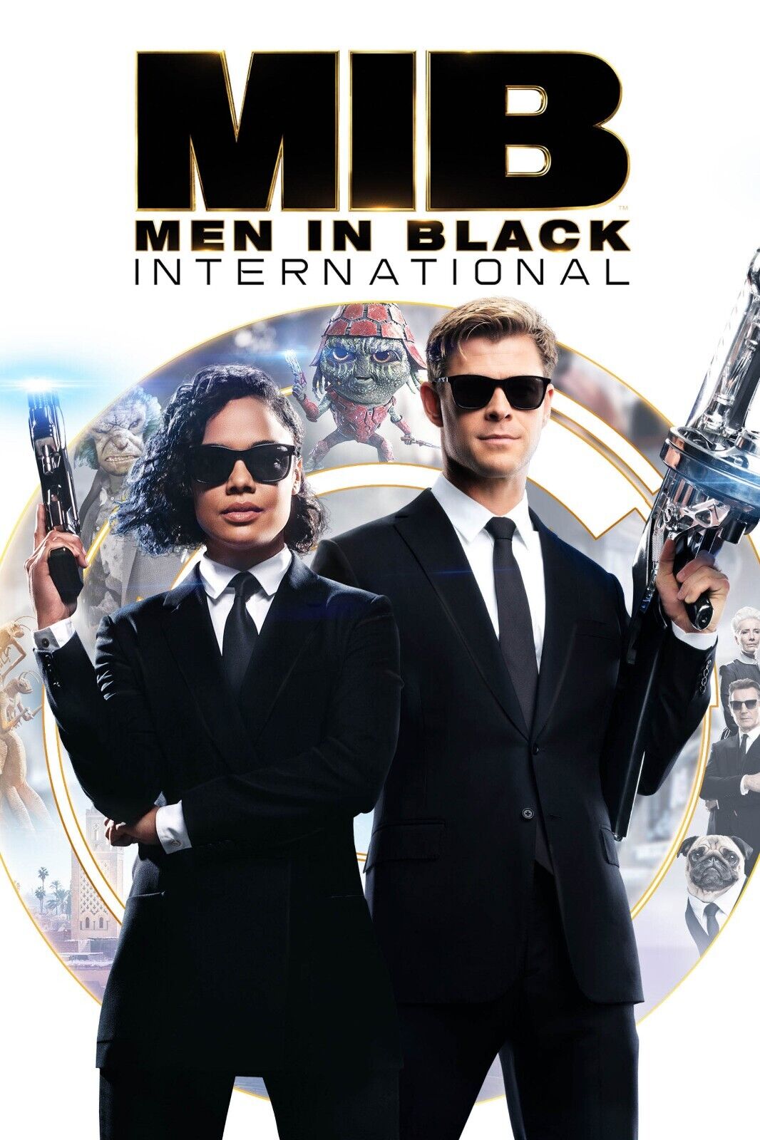 MEN IN BLACK: INTERNATIONAL, CHRIS HEMSWORTH, 2019, repro affiche de cinema, VINTAGE,HQ