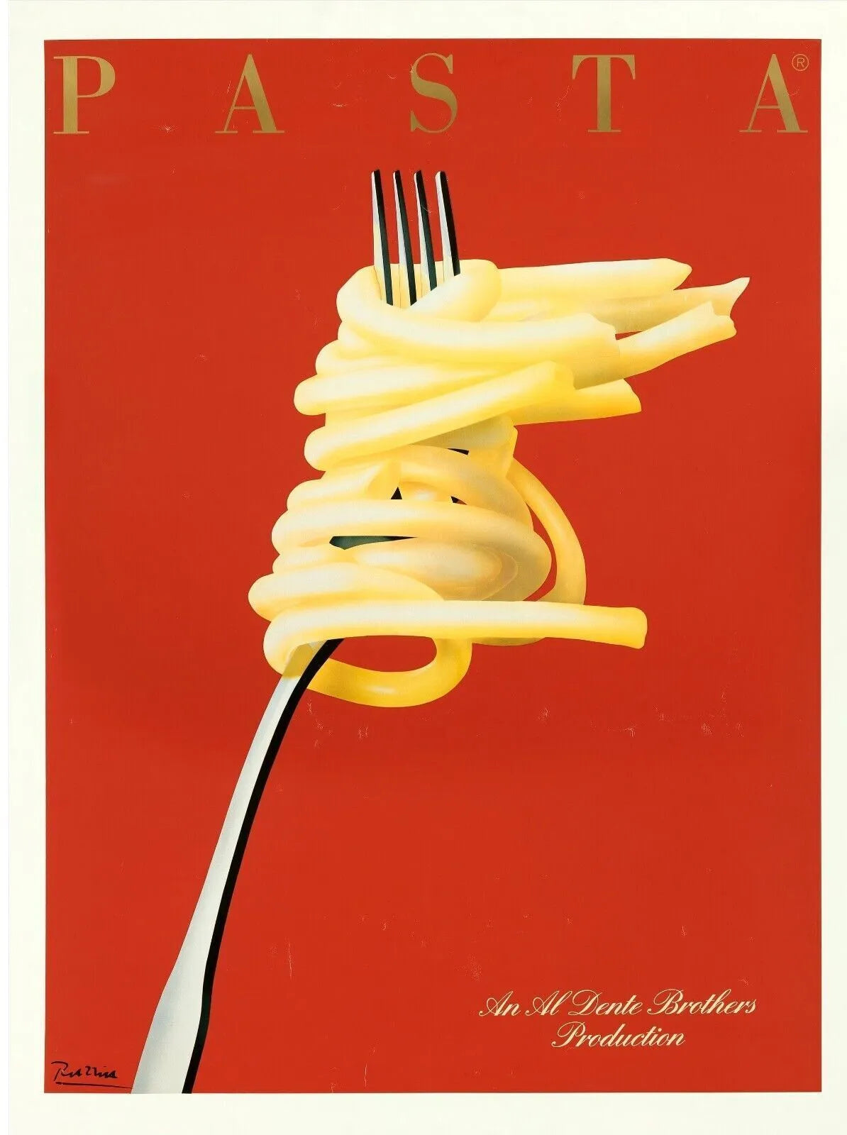 PASTA BY RAZZIA 2007, PASTA, ITALIA, reproducción de póster de cine VINTAGE, HQ