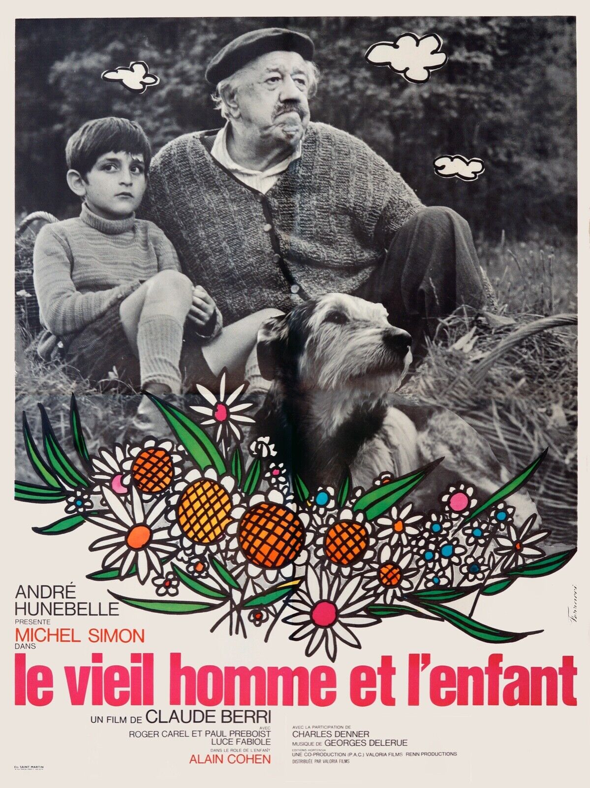 OLD MAN AND THE CHILD, MICHEL SIMON, Reproduction cinema poster and HQ canvas