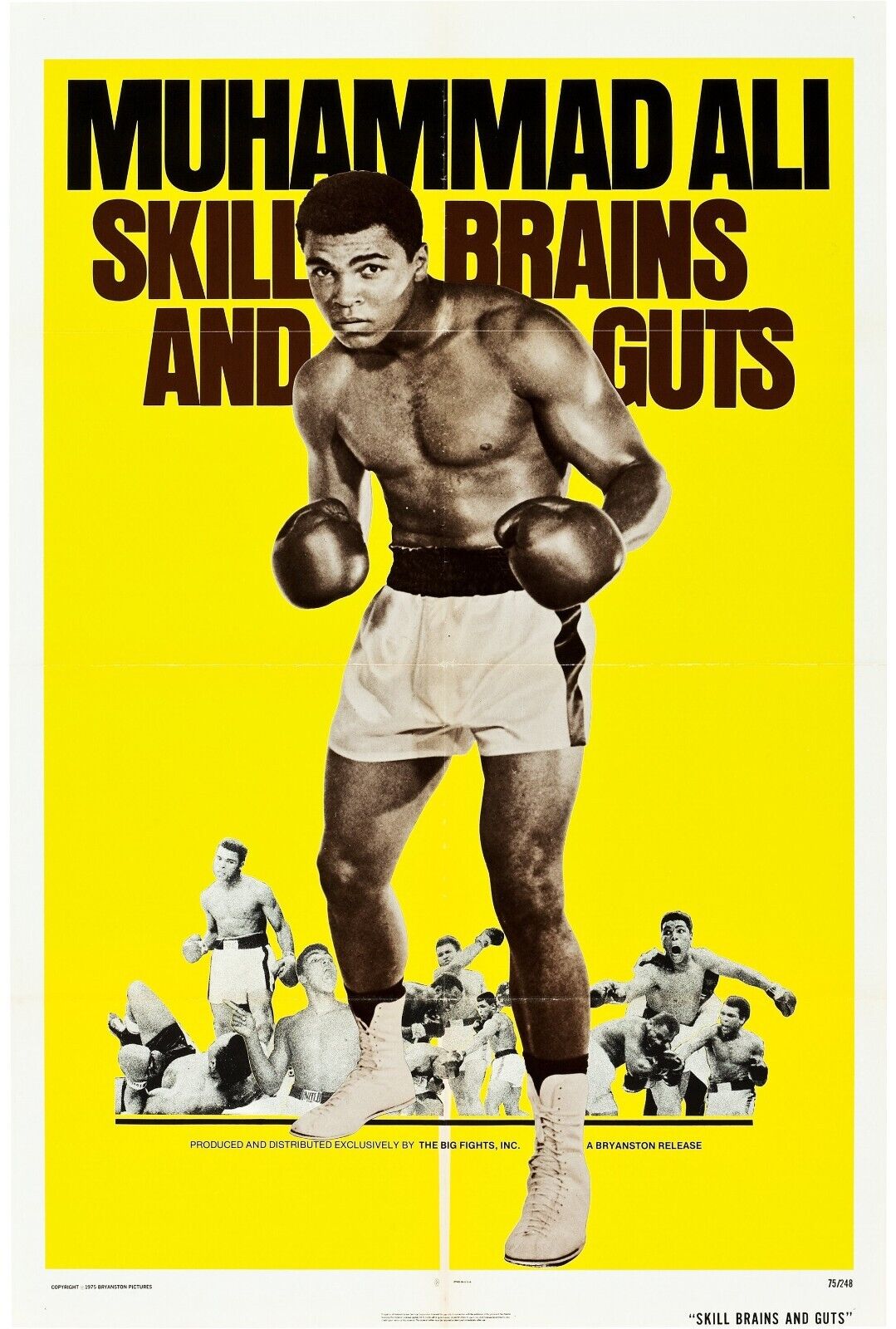 MUHAMMAD ALI – 1974,  REPRO AFFICHE DE CINÉMA BOXE VINTAGE HQ
