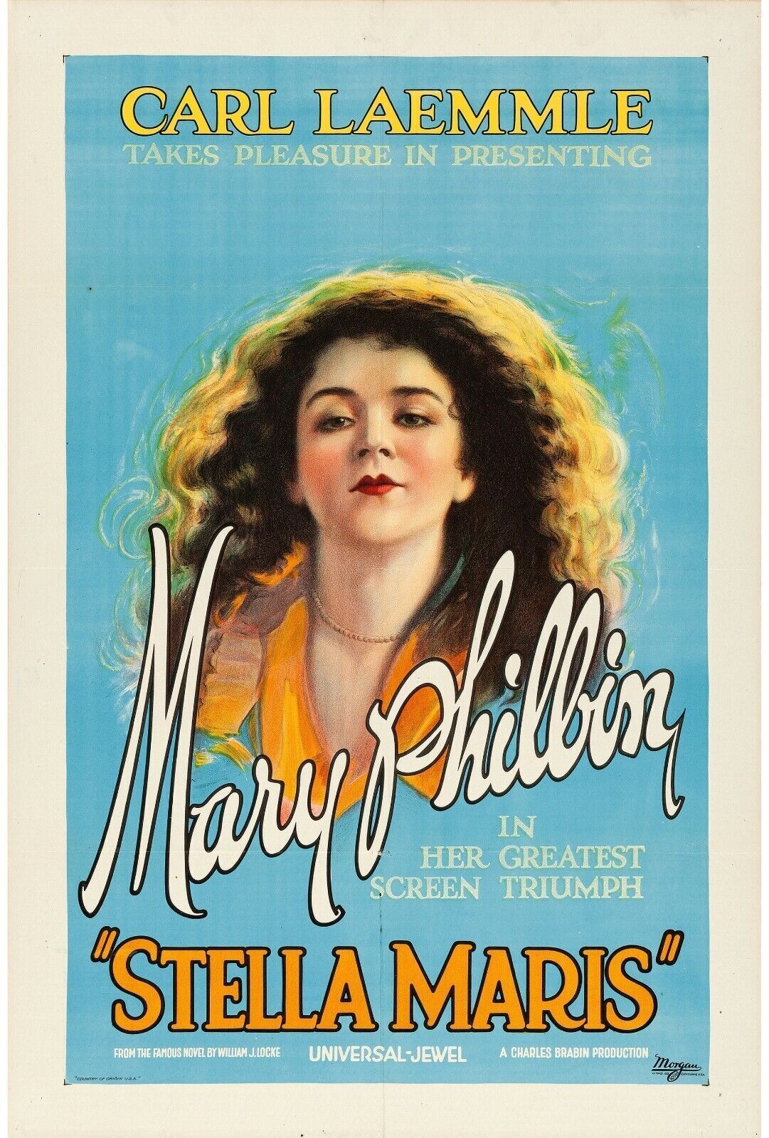 THE NOVEL OF MARY, STELLA MARIS, 1918, Reproduction cinema poster, VINTAGE, HQ