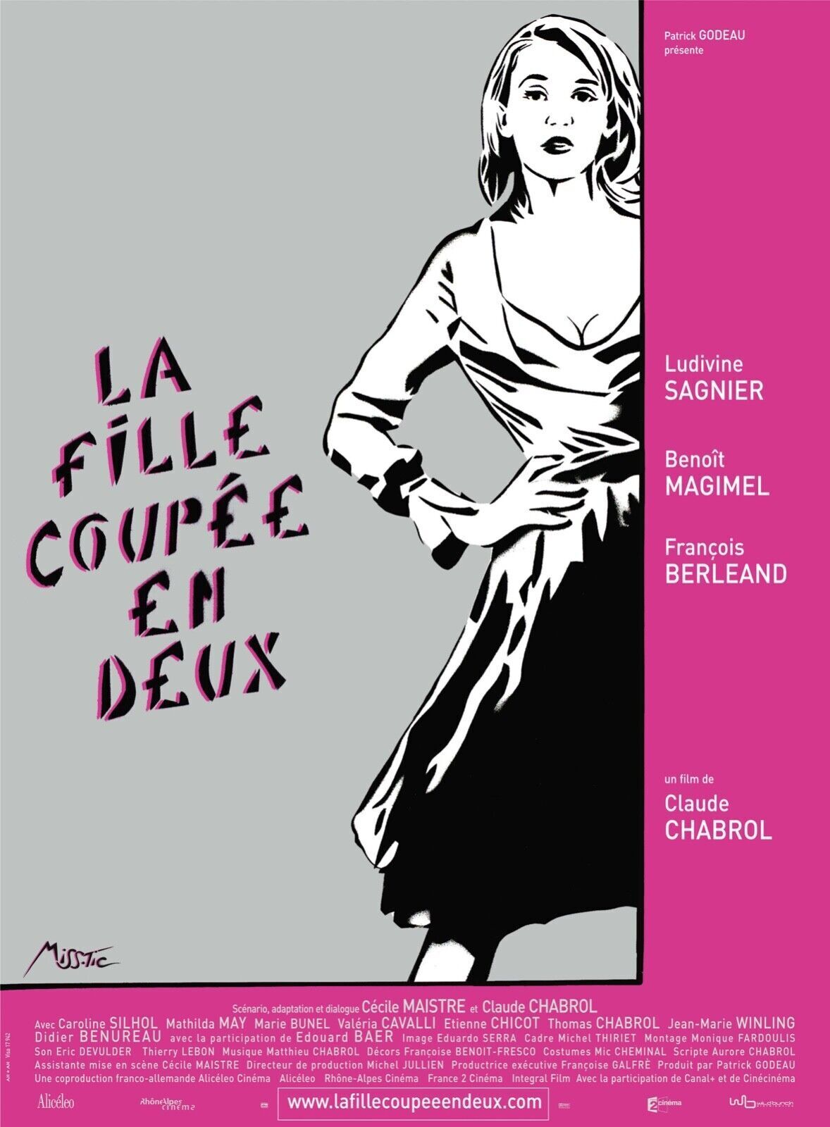 LA FILLE COUPÉE EN DEUX, LUDIVINE SAGNIER, 2007, Repro affiche cinema, VINTAGE, HQ